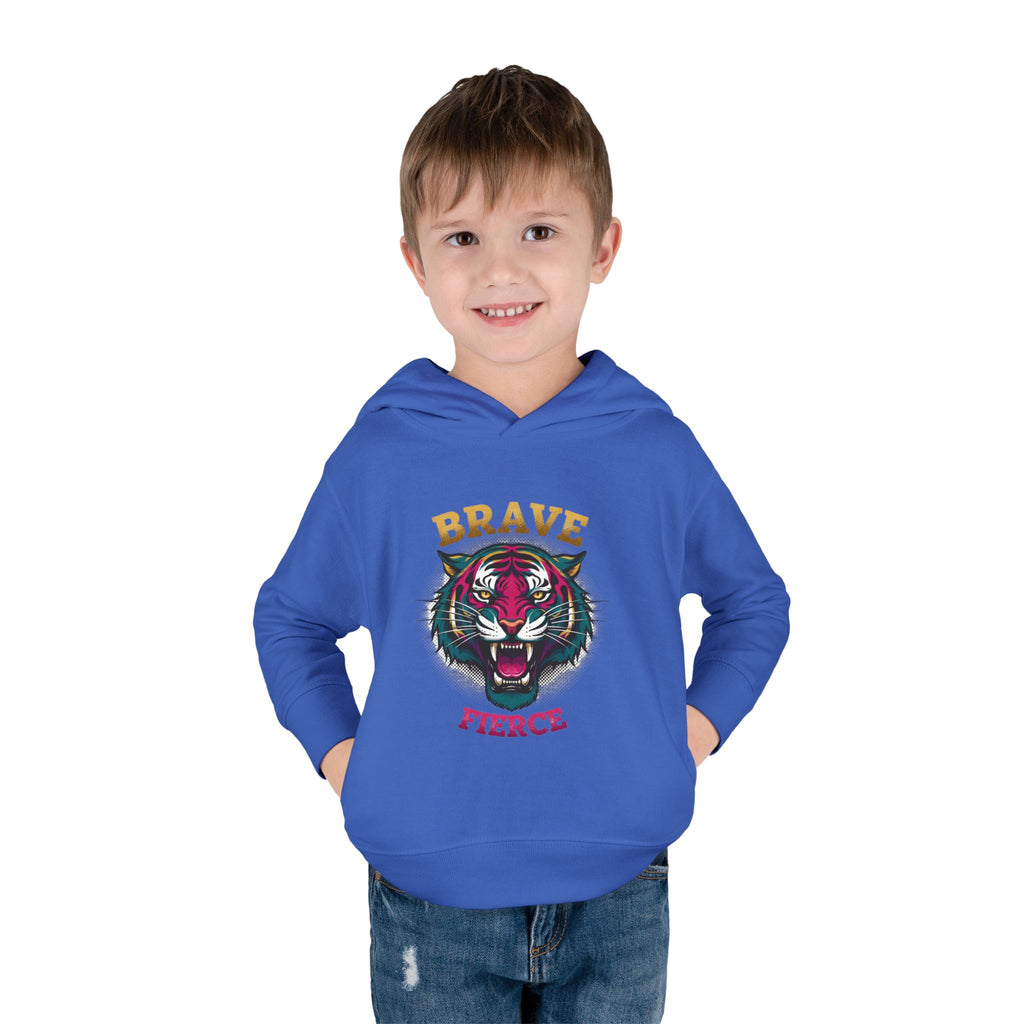 Toddler Hoodie — 'Brave & Fierce' Tiger Pullover (Built for a Different Jungle)