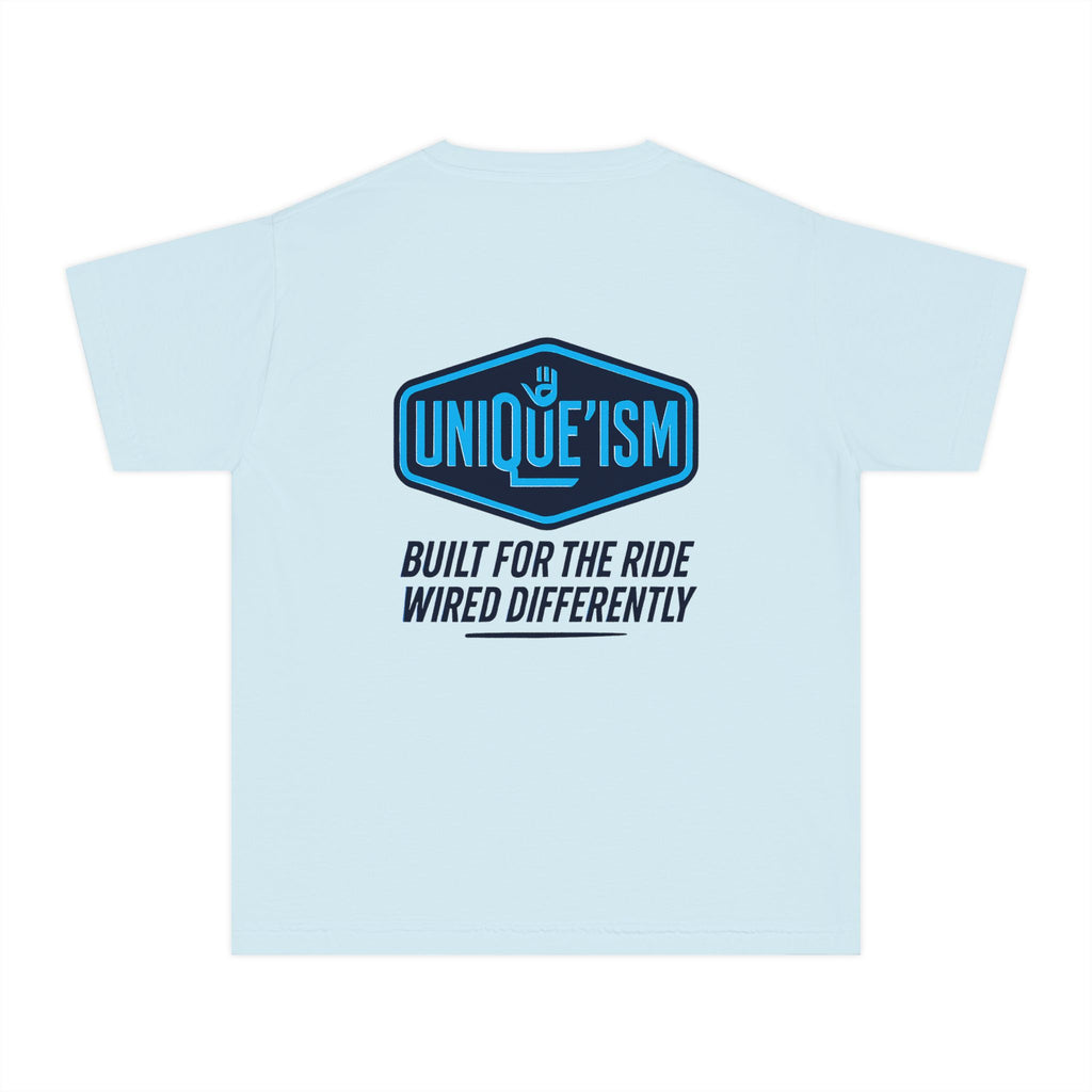 Autism Motorcycle Youth Tee – "Unique'ism: Built for the Ride"