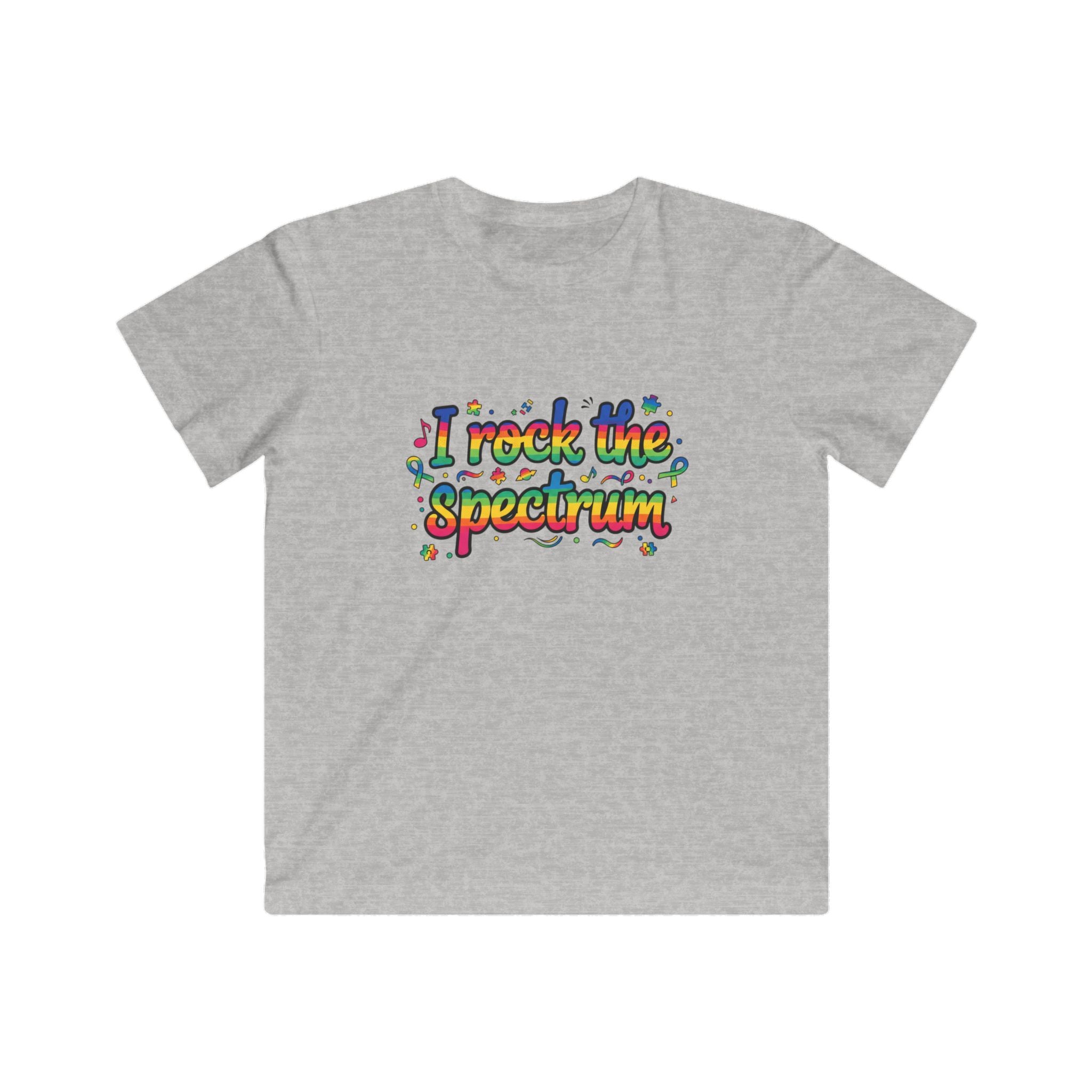 Kids Tee — "I Rock the Spectrum" Rainbow Neurodiversity Autism Awareness Shirt