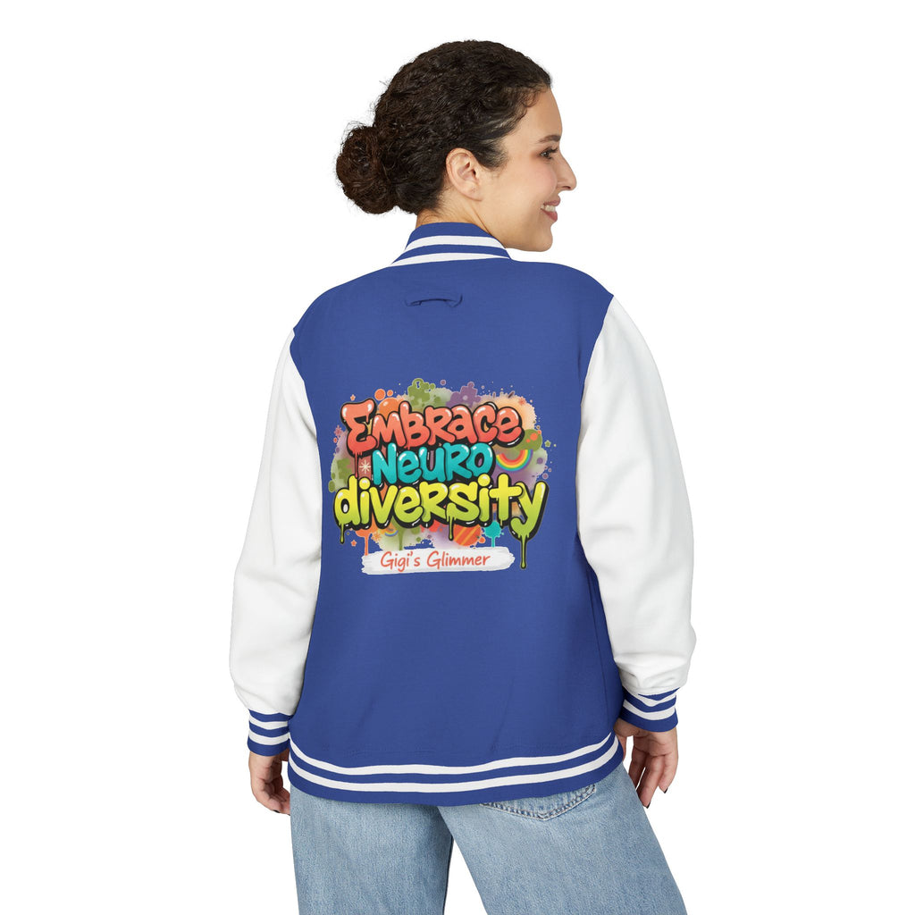 Letterman Jacket — "Embrace Neurodiversity" Awareness Varsity Jacket