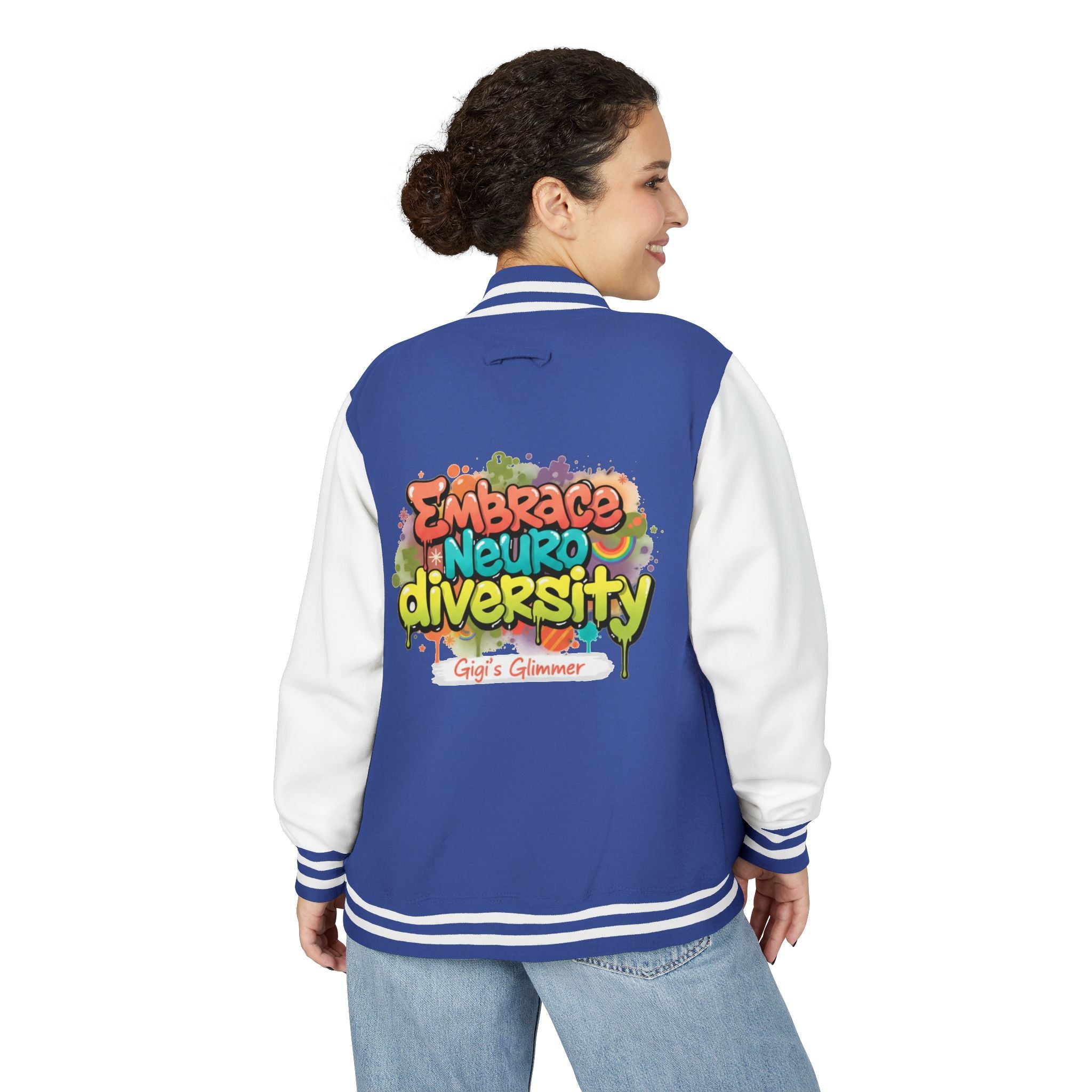 Letterman Jacket — "Embrace Neurodiversity" Awareness Varsity Jacket