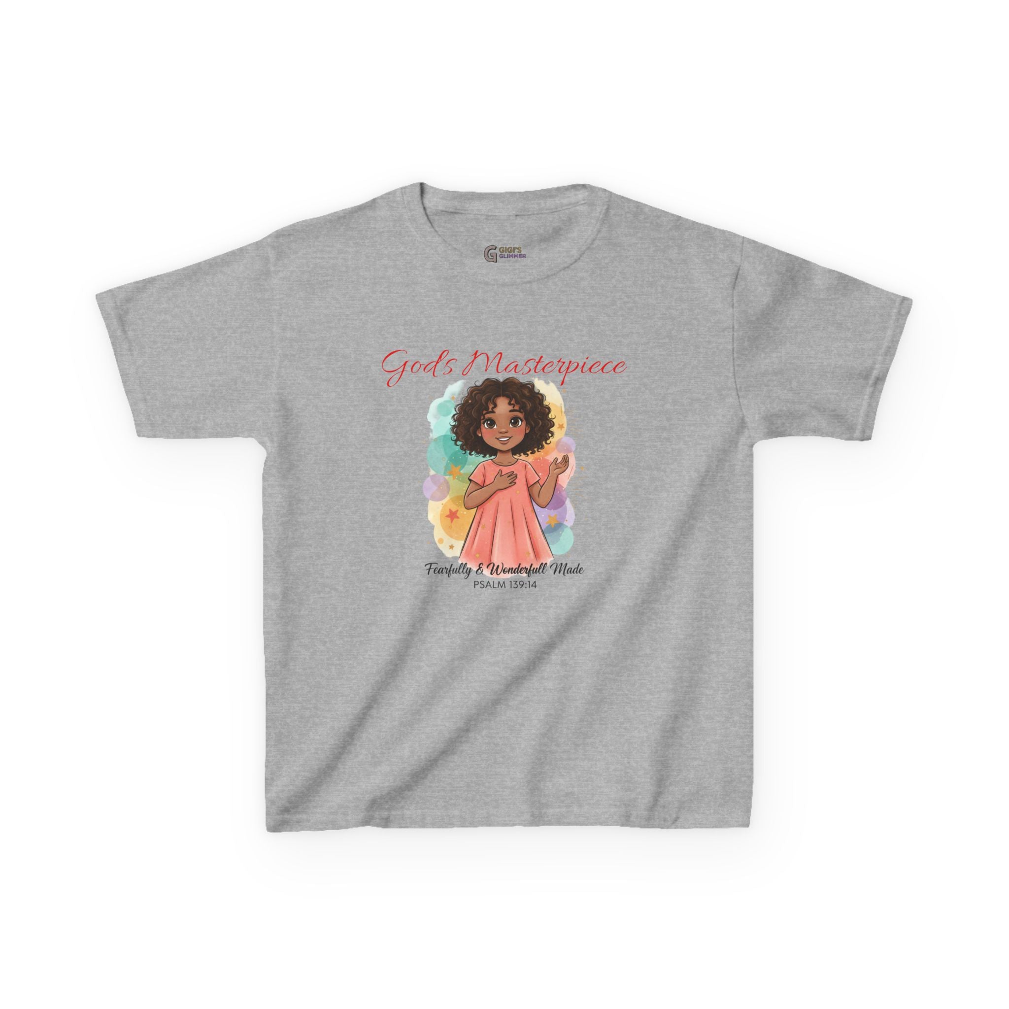 Kids Tee — 'Family & Friends' Cute Girl Illustration Shirt