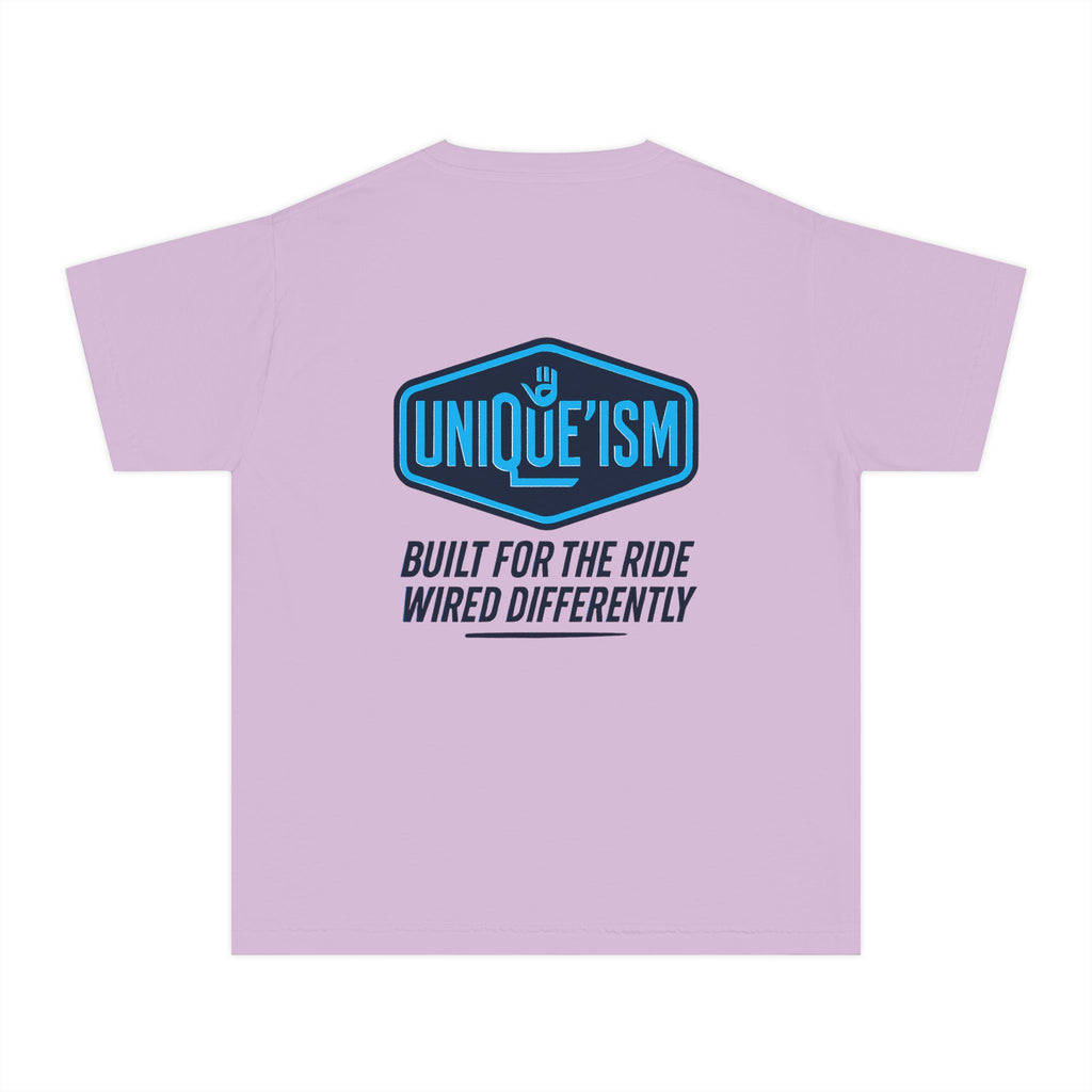 Autism Motorcycle Youth Tee – "Unique'ism: Built for the Ride"