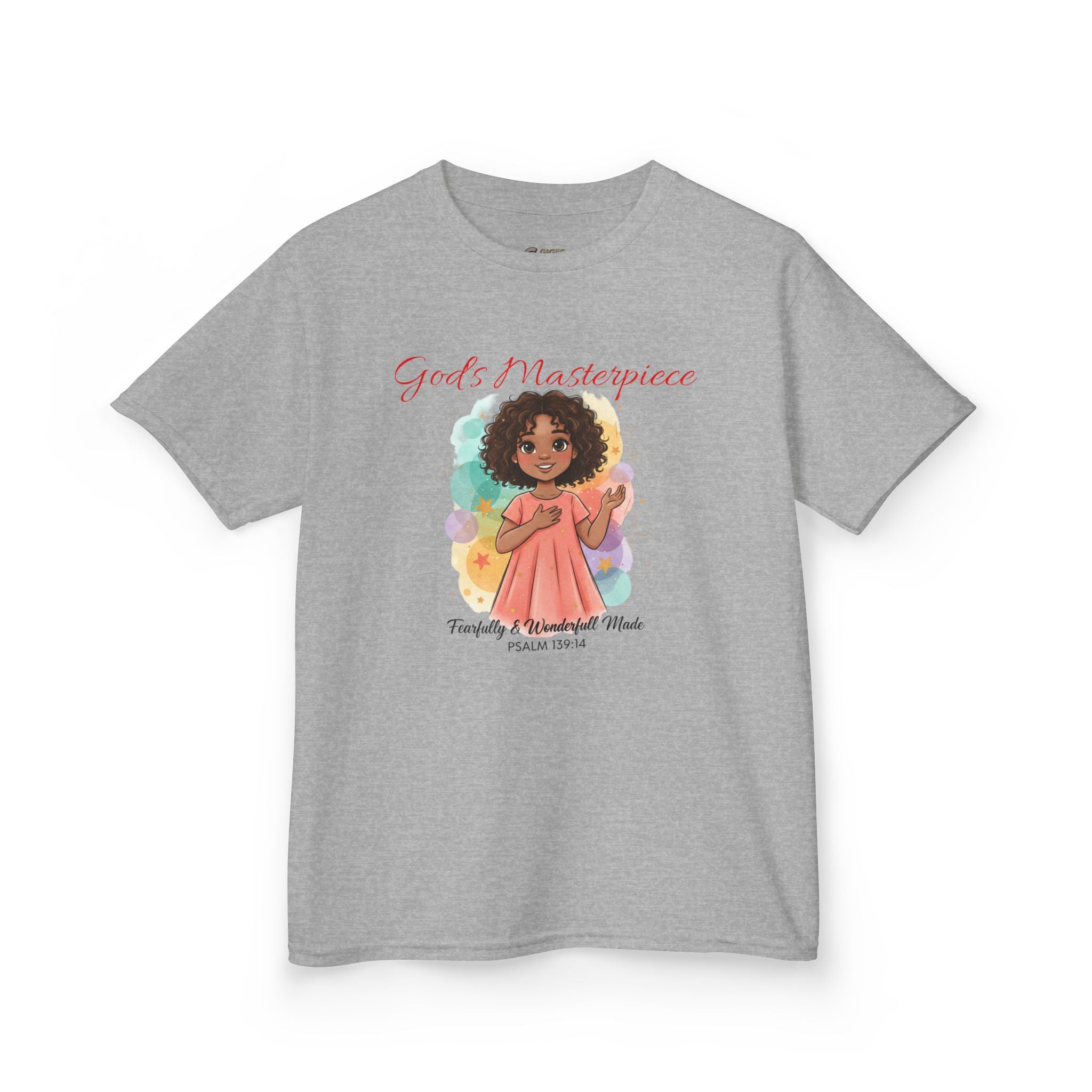 Kids Tee — 'Family & Friends' Cute Girl Illustration Shirt