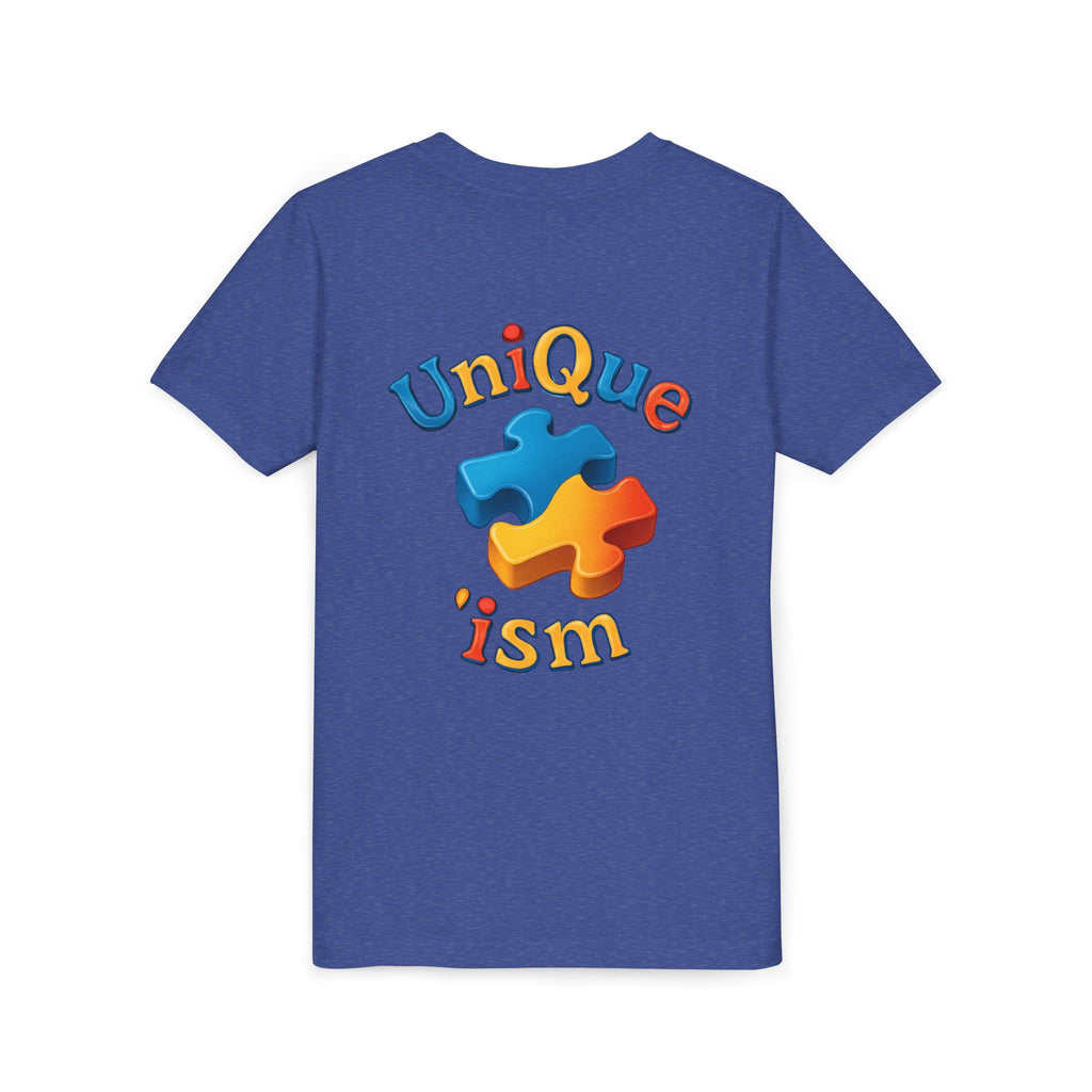 Autism Support Youth Tee — "NonVerbal Not Deaf" & Puzzle Piece "Unique'ism"