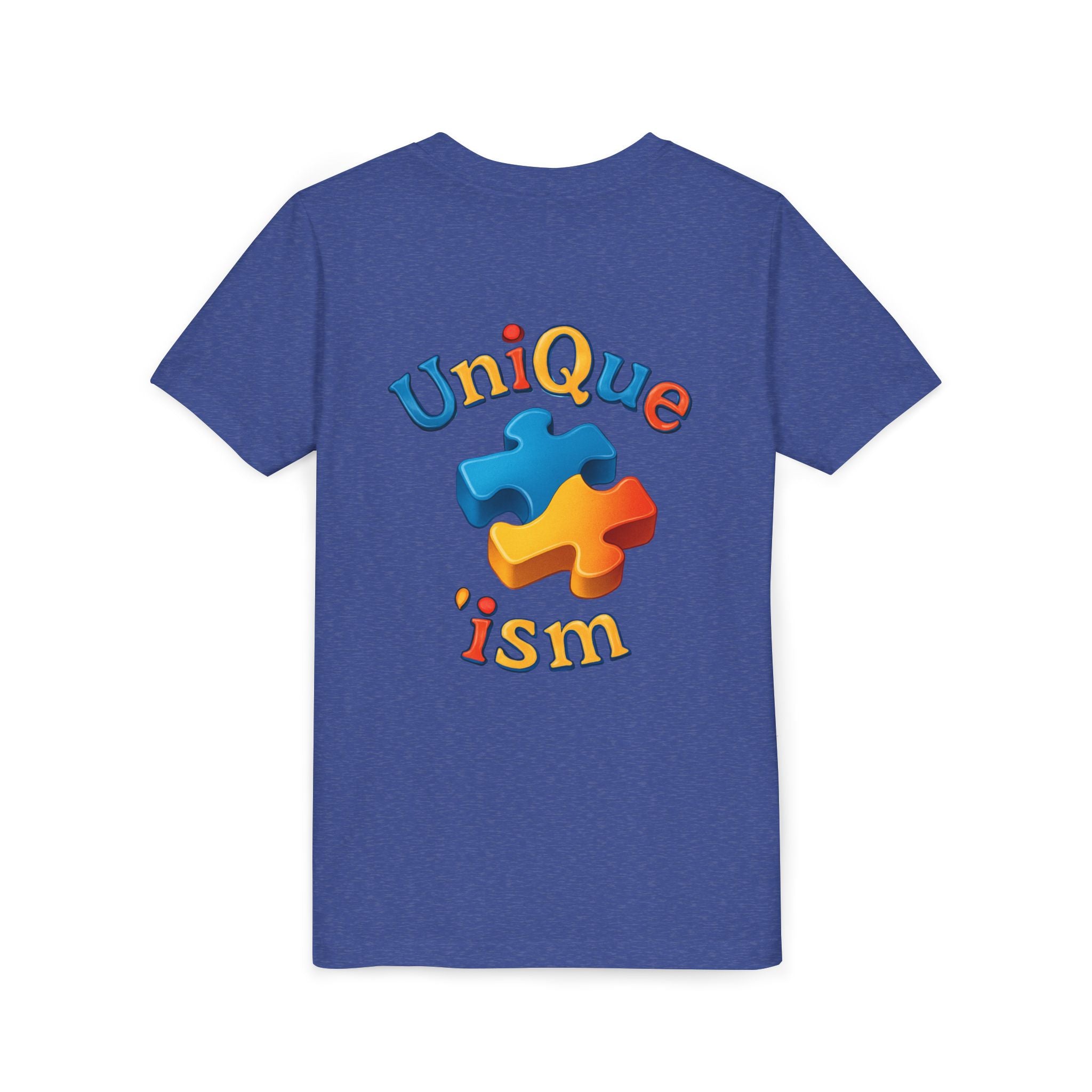 Autism Support Youth Tee — "NonVerbal Not Deaf" & Puzzle Piece "Unique'ism"
