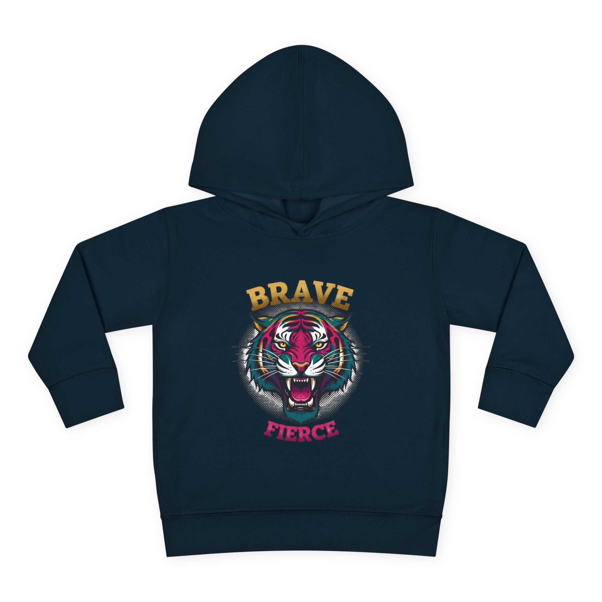 Toddler Hoodie — 'Brave & Fierce' Tiger Pullover (Built for a Different Jungle)