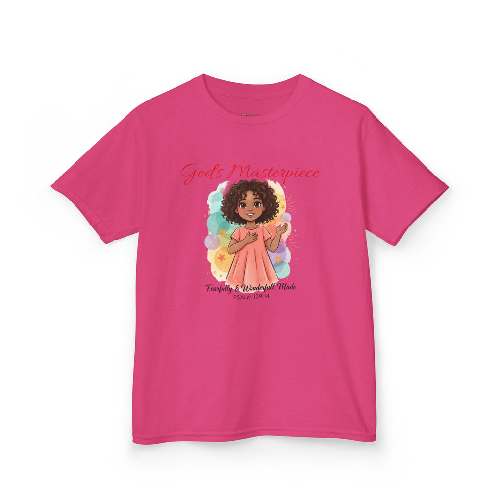 Kids Tee — 'Family & Friends' Cute Girl Illustration Shirt