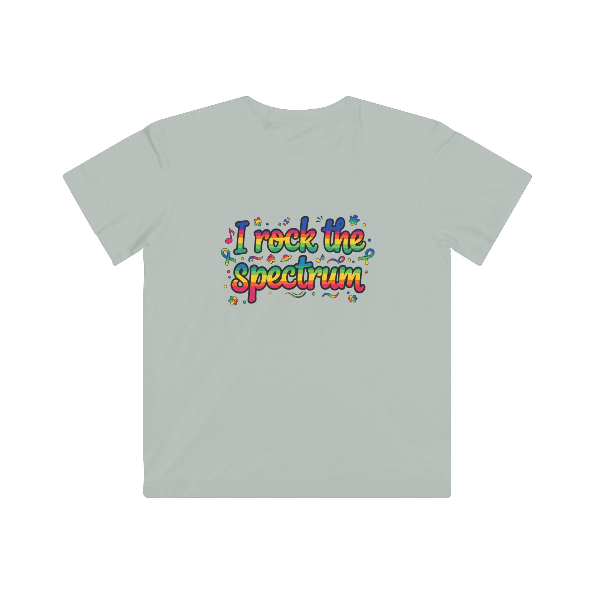 Kids Tee — "I Rock the Spectrum" Rainbow Neurodiversity Autism Awareness Shirt