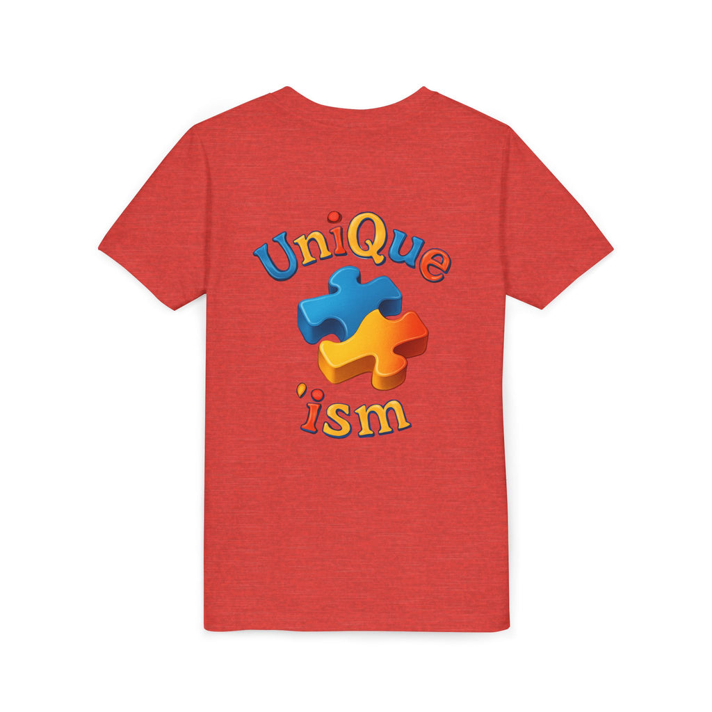 Autism Support Youth Tee — "NonVerbal Not Deaf" & Puzzle Piece "Unique'ism"