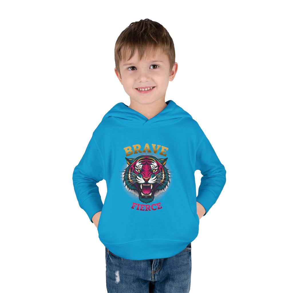 Toddler Hoodie — 'Brave & Fierce' Tiger Pullover (Built for a Different Jungle)