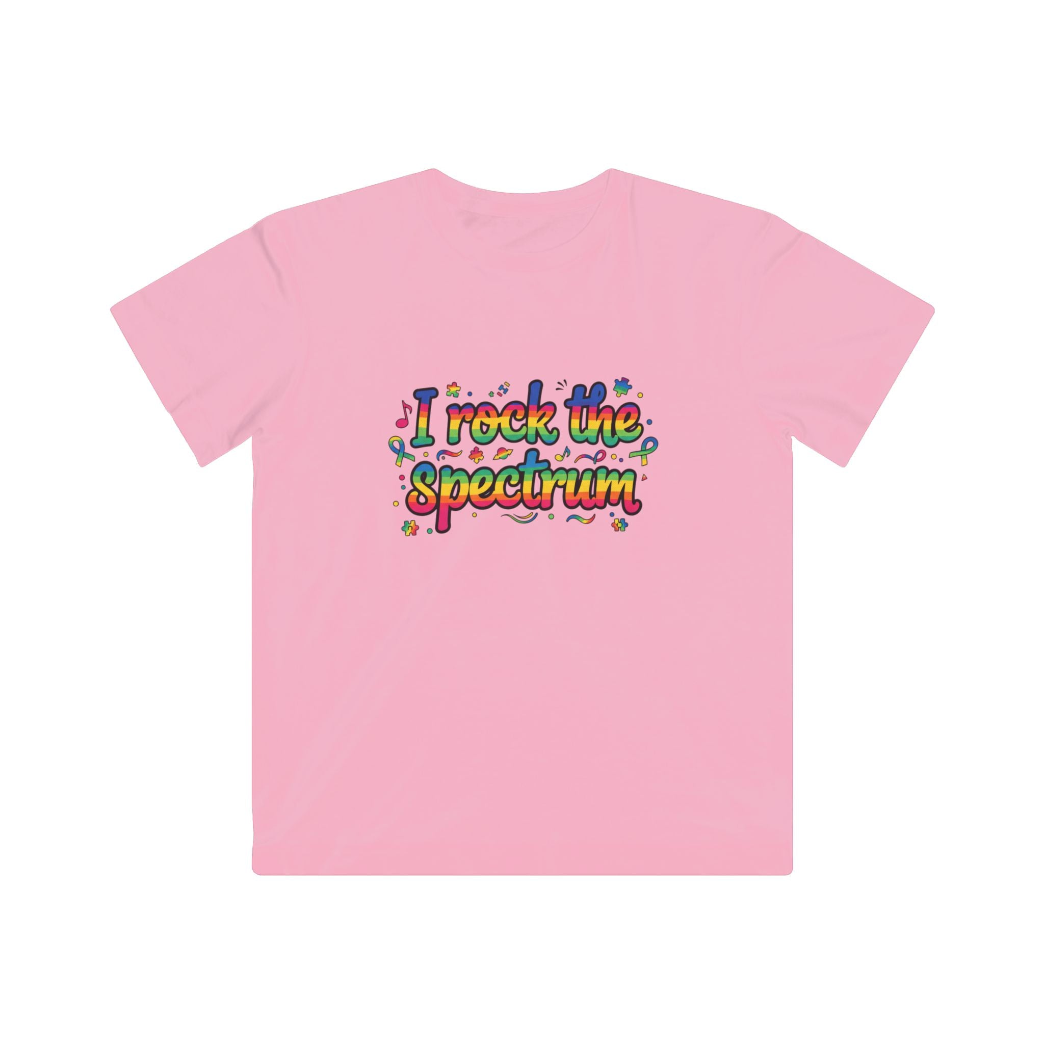 Kids Tee — "I Rock the Spectrum" Rainbow Neurodiversity Autism Awareness Shirt