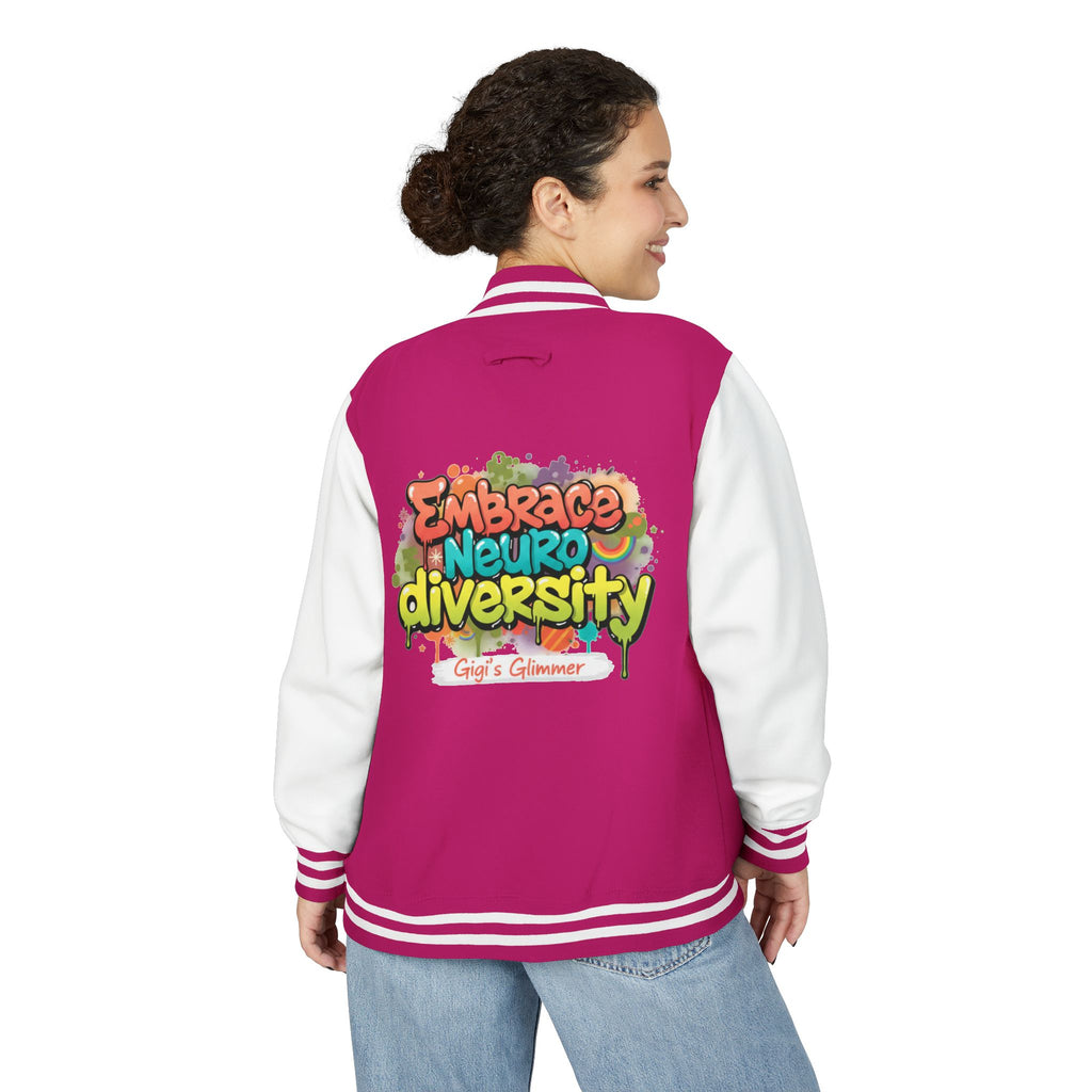 Letterman Jacket — "Embrace Neurodiversity" Awareness Varsity Jacket