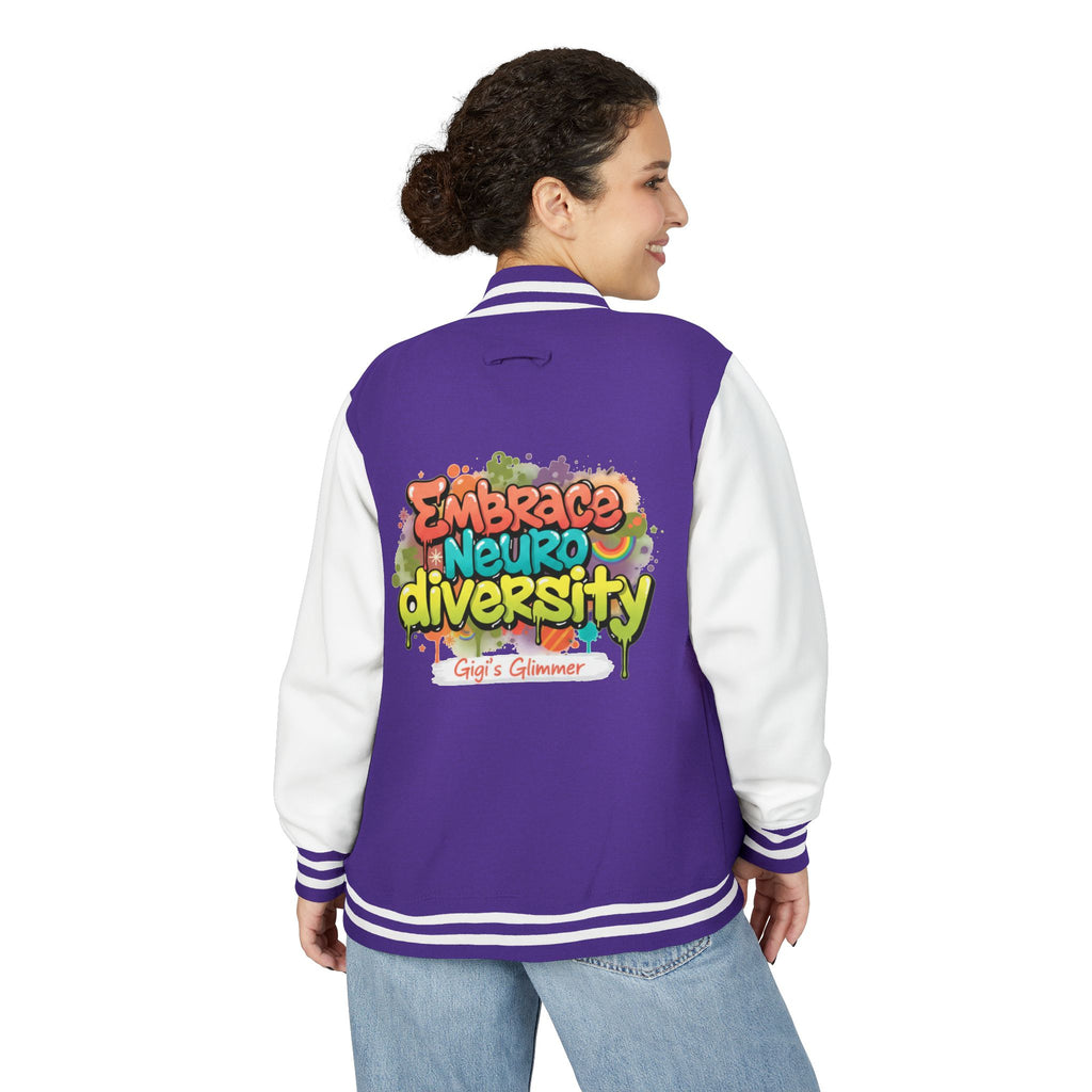 Letterman Jacket — "Embrace Neurodiversity" Awareness Varsity Jacket