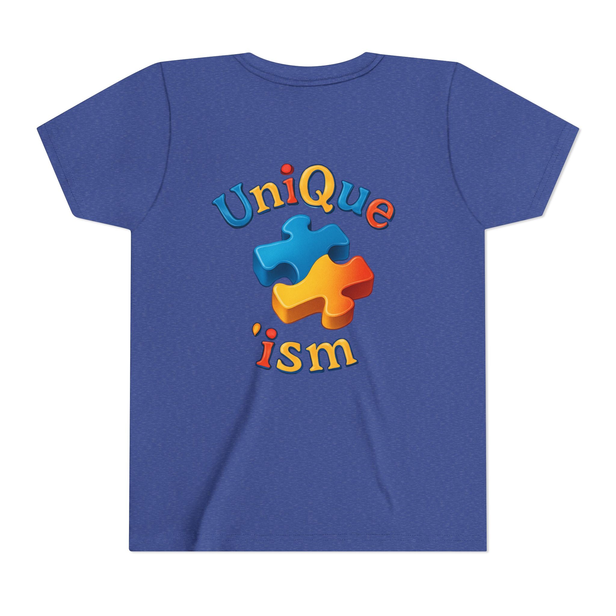 Autism Support Youth Tee — "NonVerbal Not Deaf" & Puzzle Piece "Unique'ism"