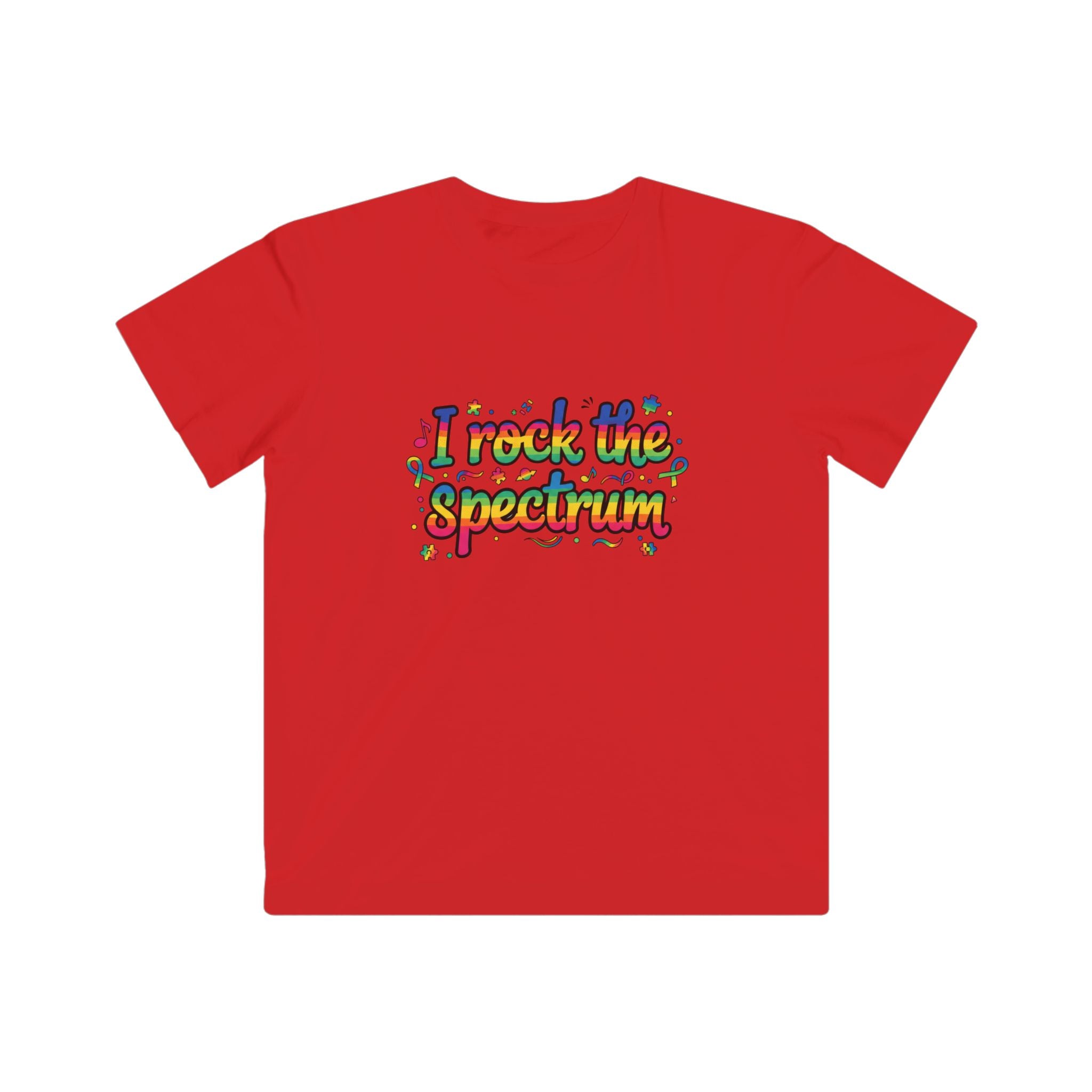 Kids Tee — "I Rock the Spectrum" Rainbow Neurodiversity Autism Awareness Shirt