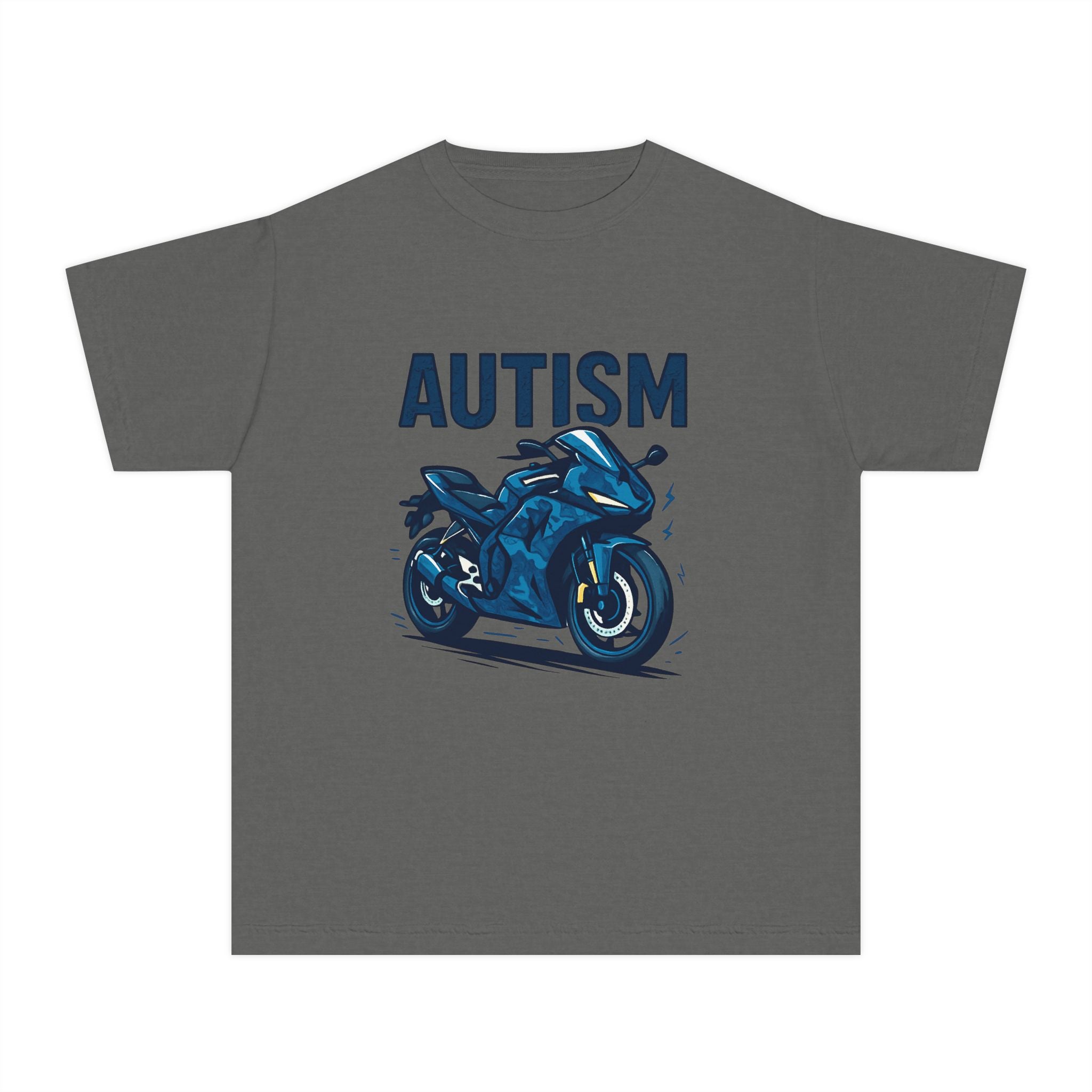 Autism Motorcycle Youth Tee – "Unique'ism: Built for the Ride"