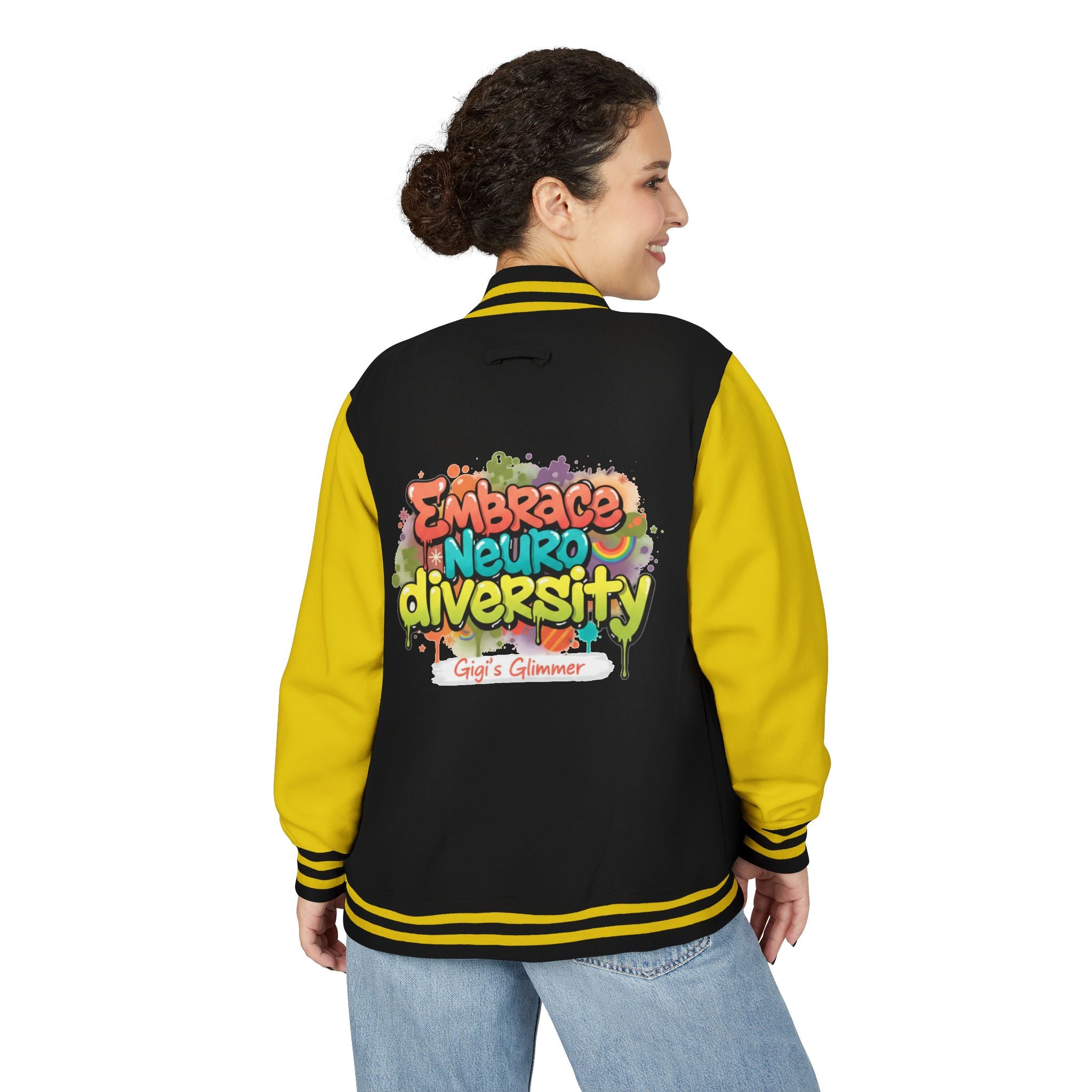 Letterman Jacket — "Embrace Neurodiversity" Awareness Varsity Jacket