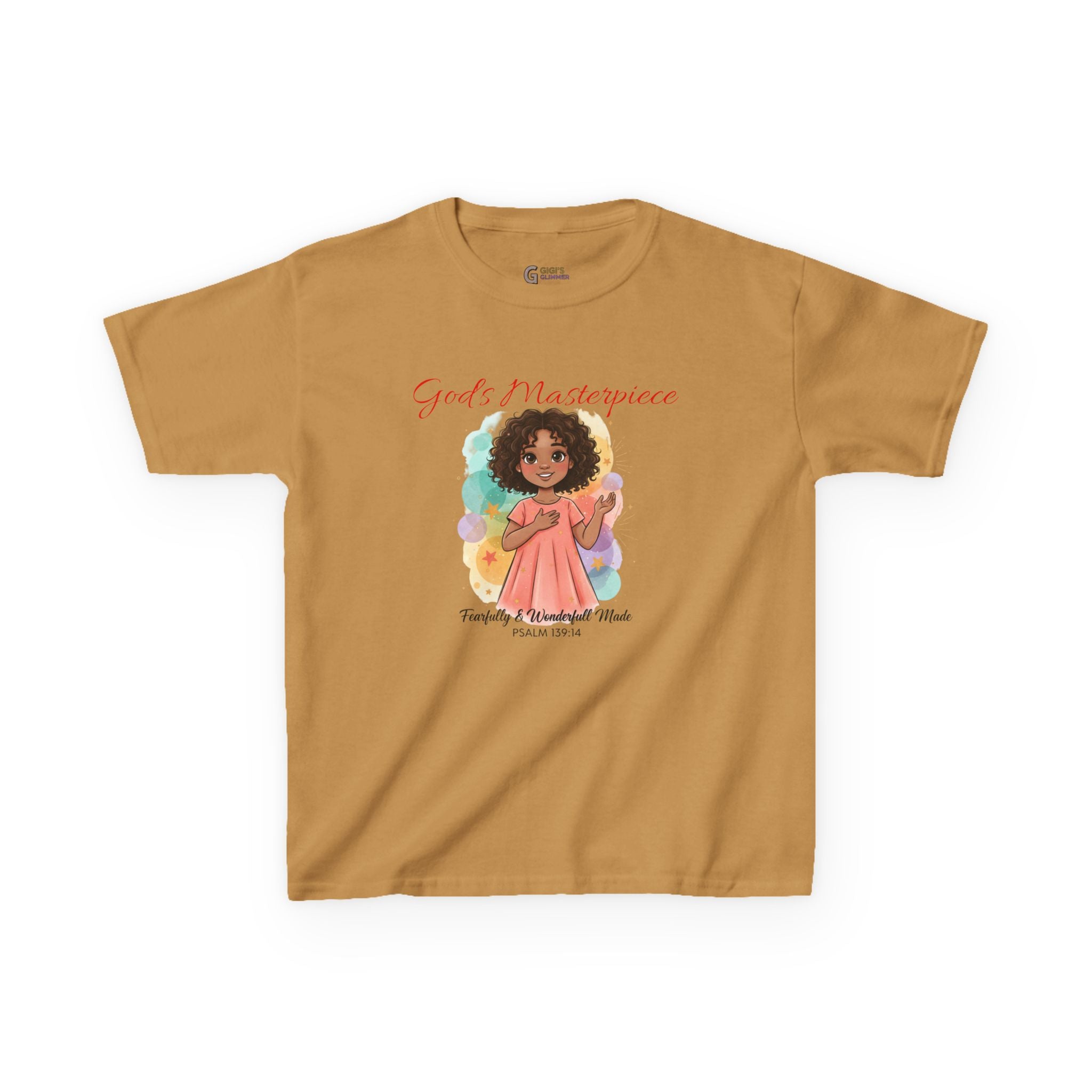 Kids Tee — 'Family & Friends' Cute Girl Illustration Shirt