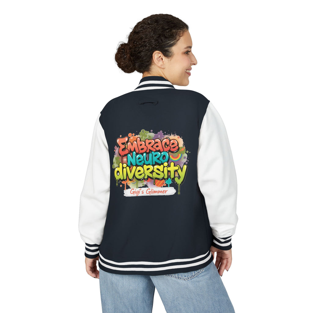 Letterman Jacket — "Embrace Neurodiversity" Awareness Varsity Jacket