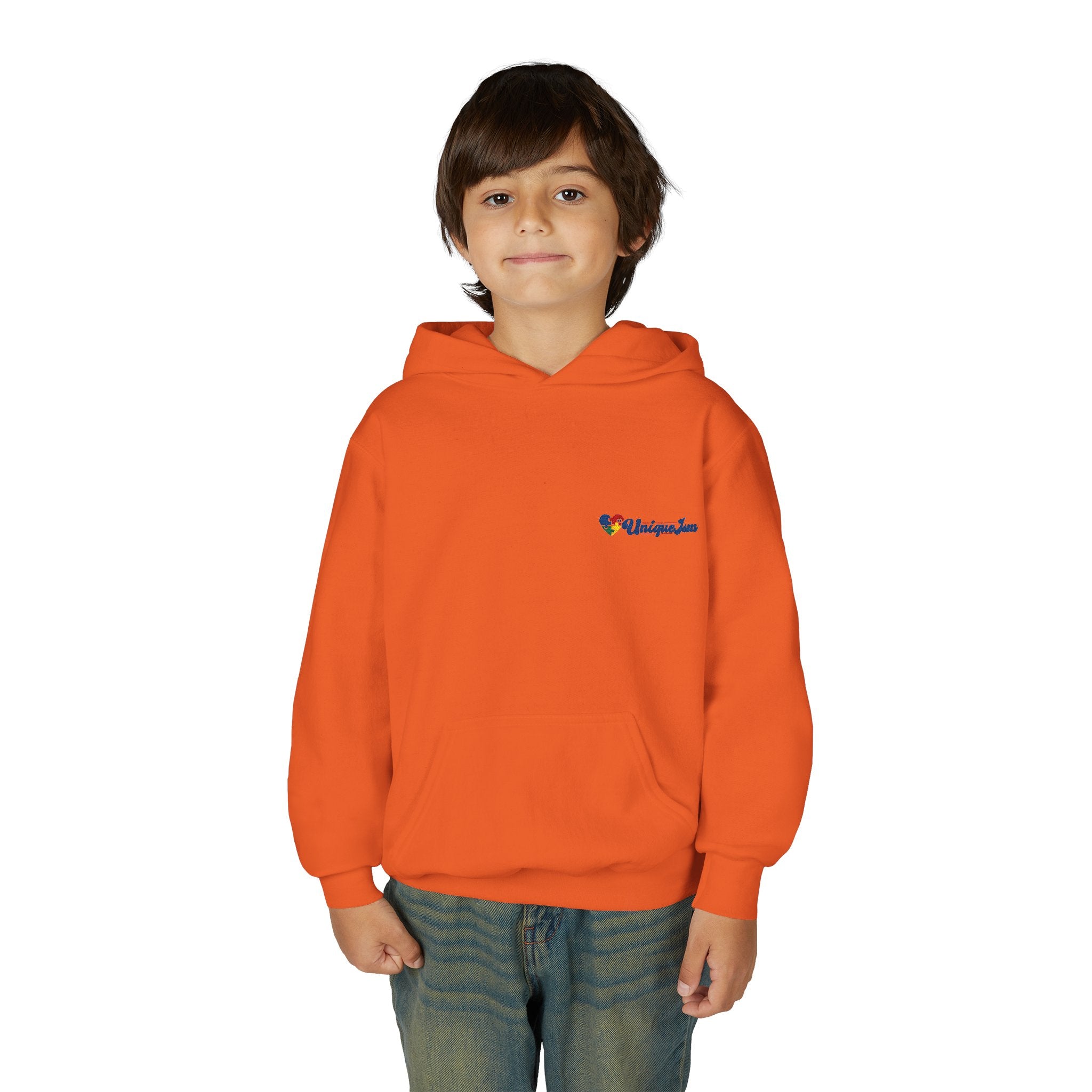 Youth Orange Hoodie with Mini Sailing Logo