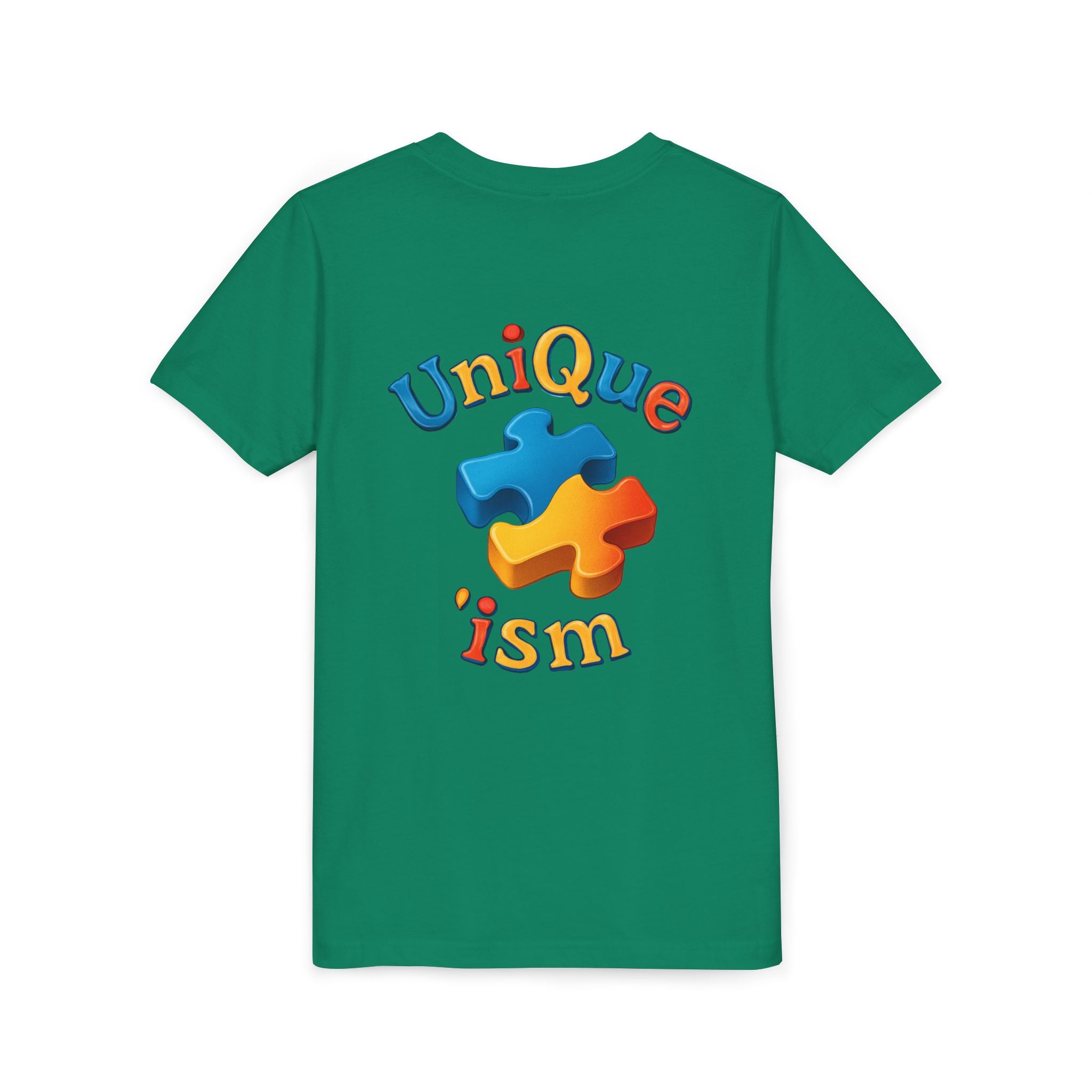 Autism Support Youth Tee — "NonVerbal Not Deaf" & Puzzle Piece "Unique'ism"