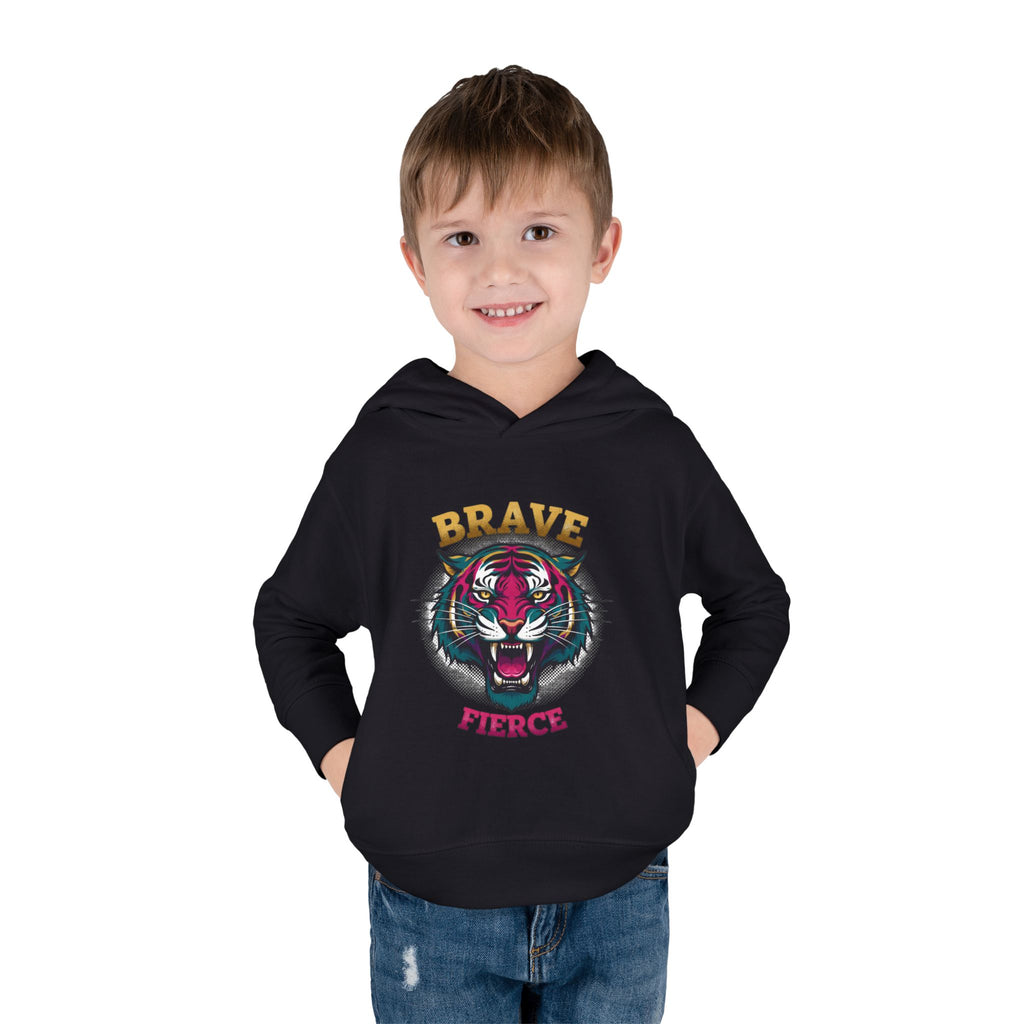 Toddler Hoodie — 'Brave & Fierce' Tiger Pullover (Built for a Different Jungle)