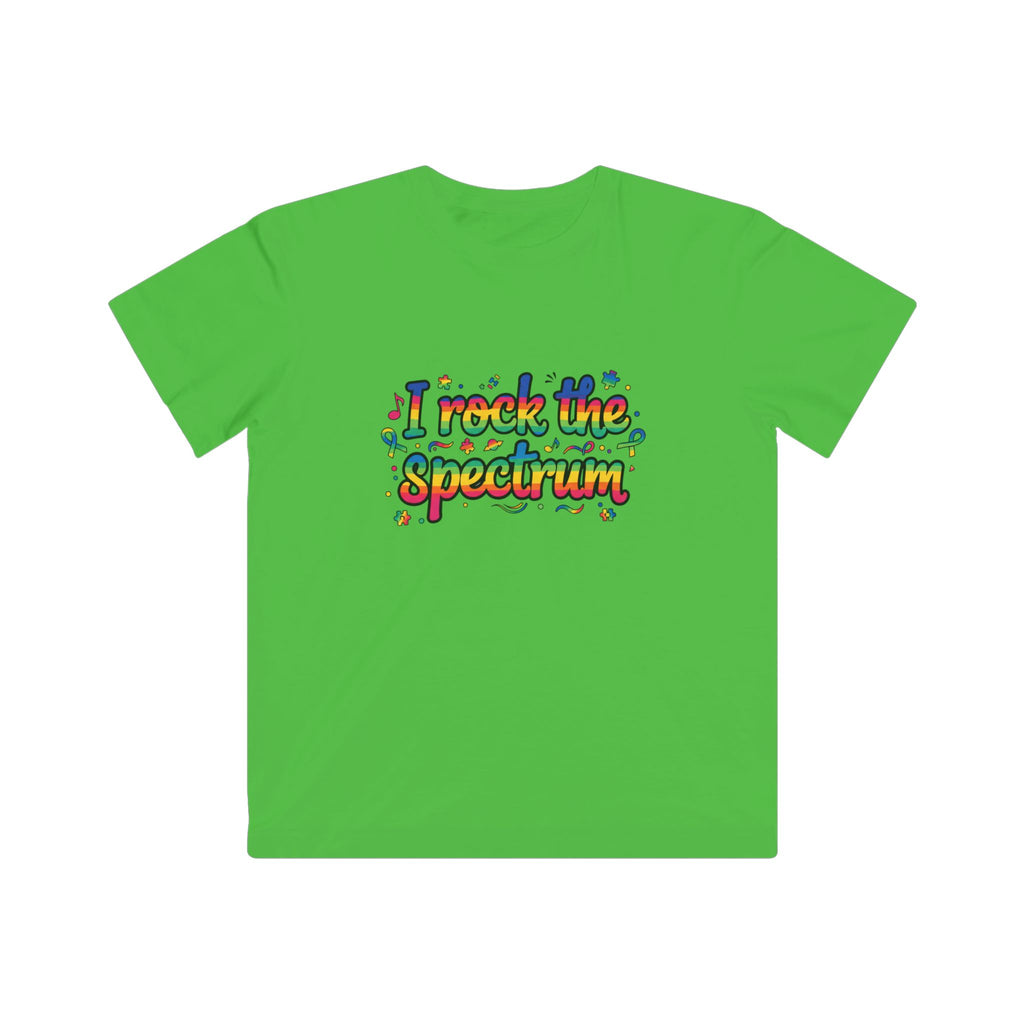 Kids Tee — "I Rock the Spectrum" Rainbow Neurodiversity Autism Awareness Shirt