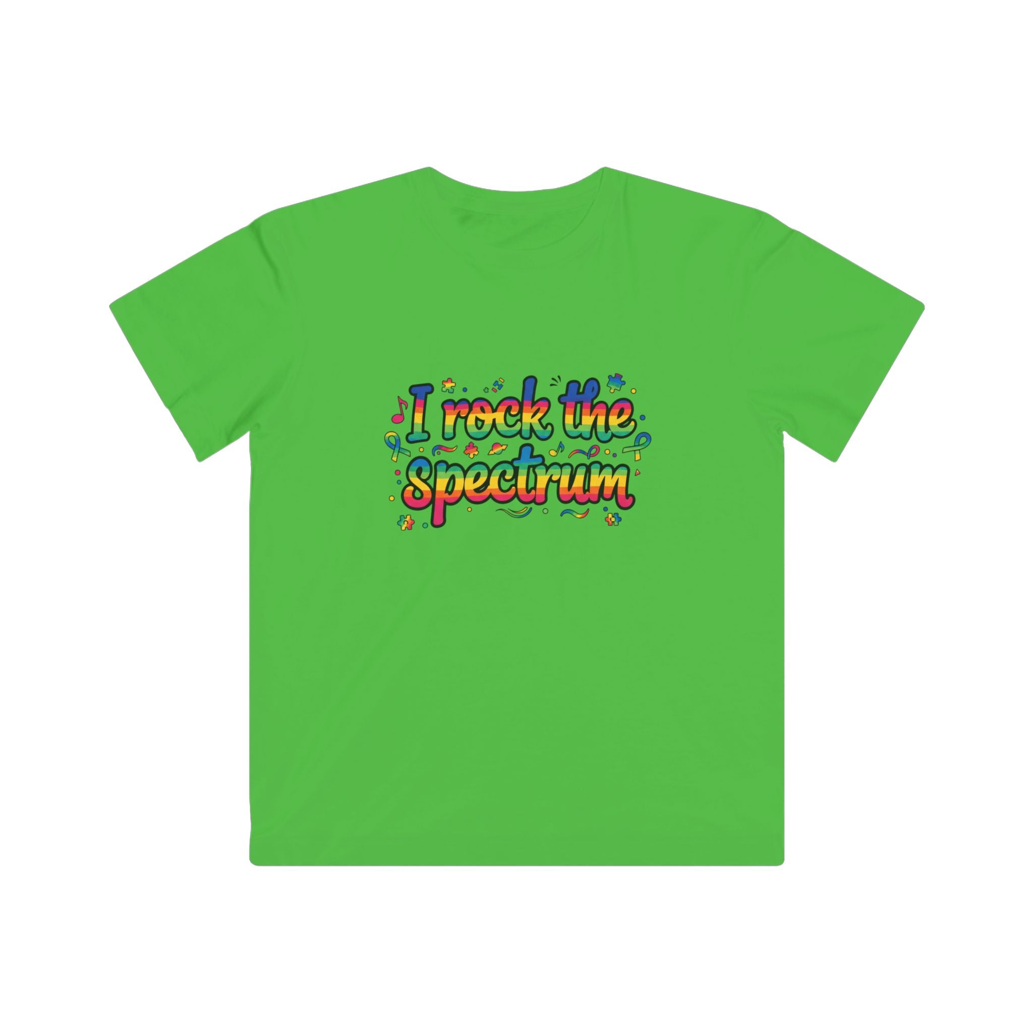 Kids Tee — "I Rock the Spectrum" Rainbow Neurodiversity Autism Awareness Shirt