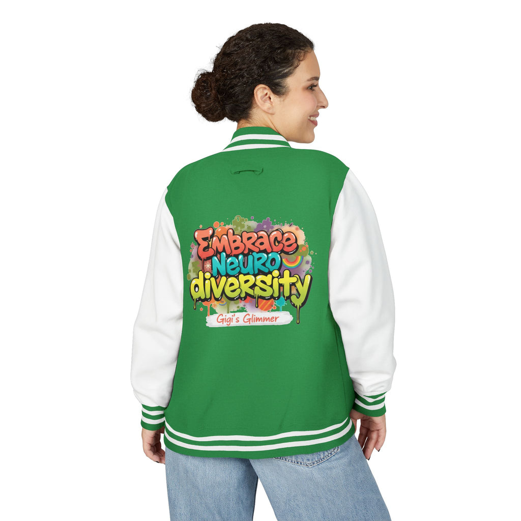 Letterman Jacket — "Embrace Neurodiversity" Awareness Varsity Jacket