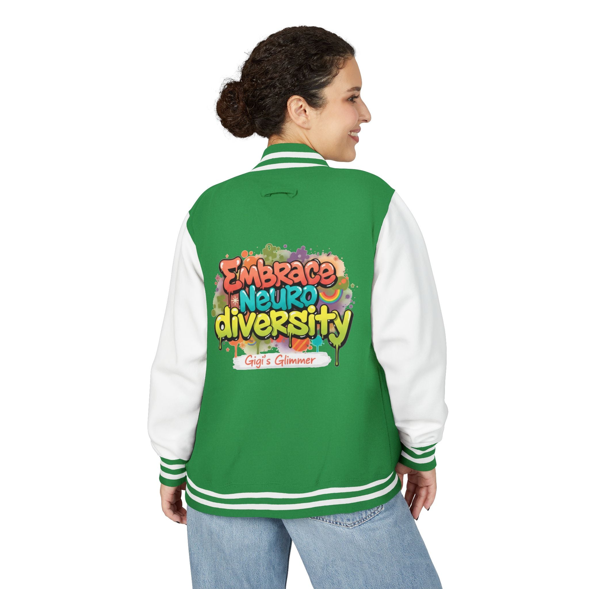 Letterman Jacket — "Embrace Neurodiversity" Awareness Varsity Jacket