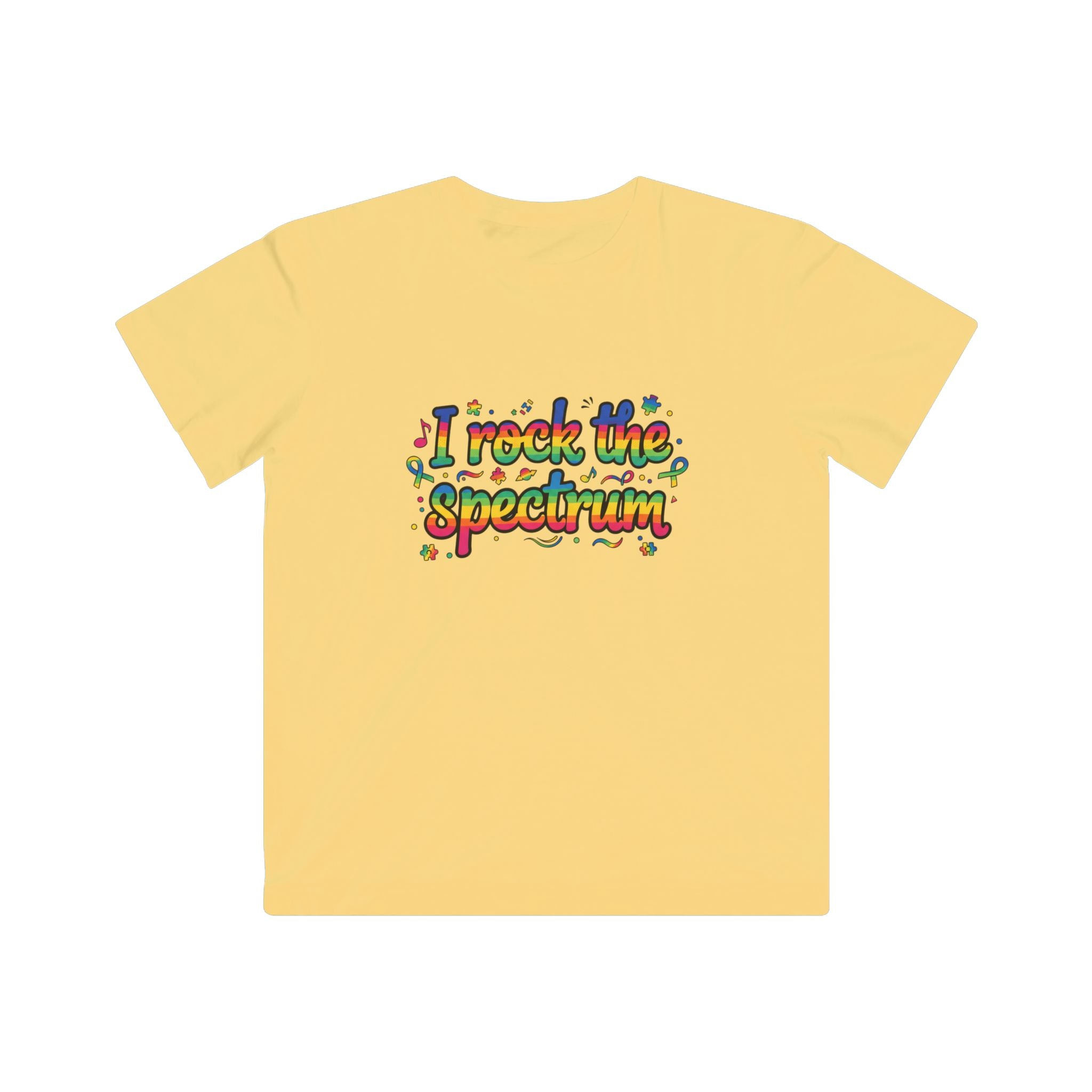 Kids Tee — "I Rock the Spectrum" Rainbow Neurodiversity Autism Awareness Shirt