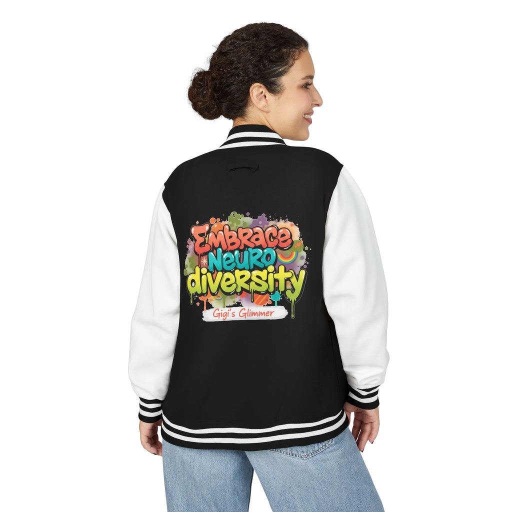 Letterman Jacket — "Embrace Neurodiversity" Awareness Varsity Jacket