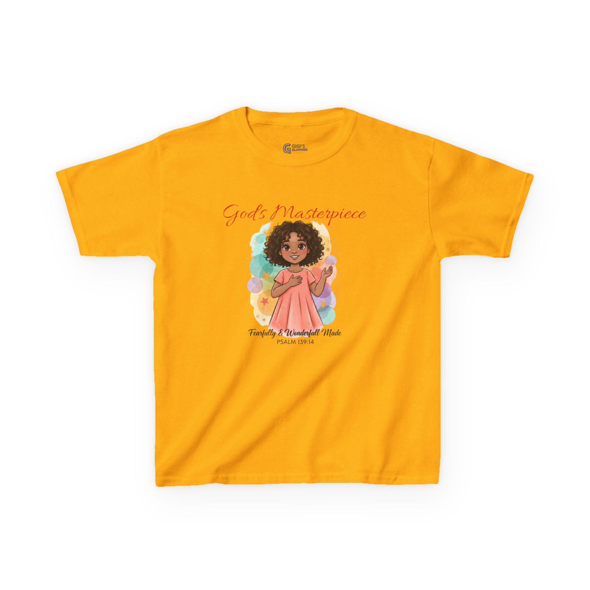 Kids Tee — 'Family & Friends' Cute Girl Illustration Shirt
