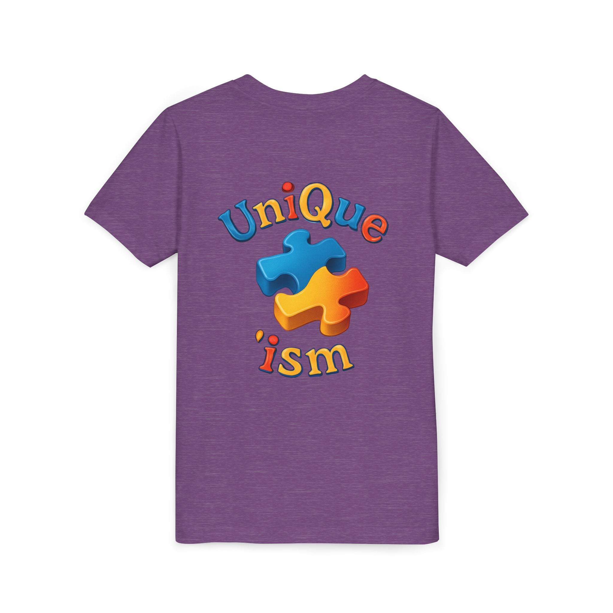 Autism Support Youth Tee — "NonVerbal Not Deaf" & Puzzle Piece "Unique'ism"