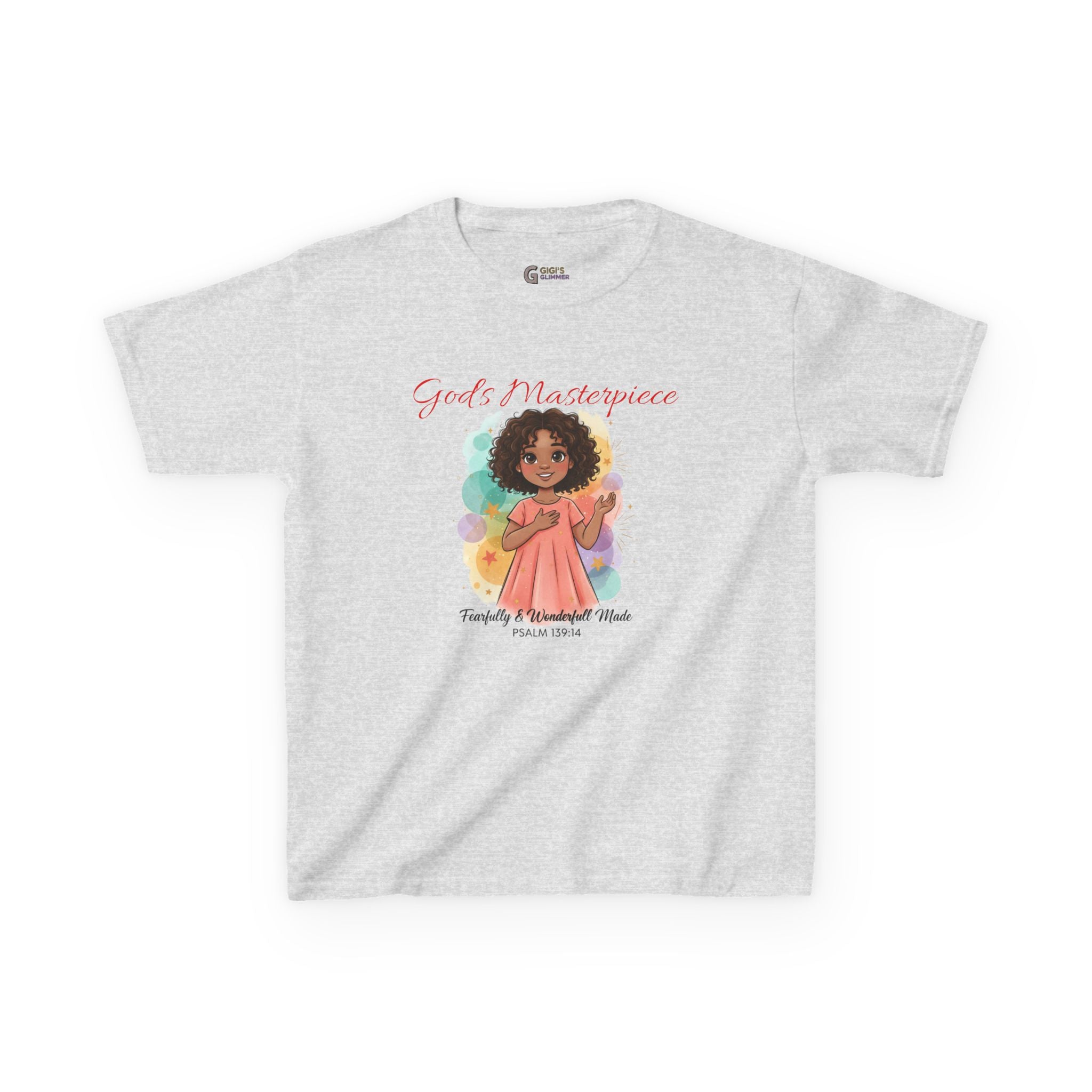 Kids Tee — 'Family & Friends' Cute Girl Illustration Shirt
