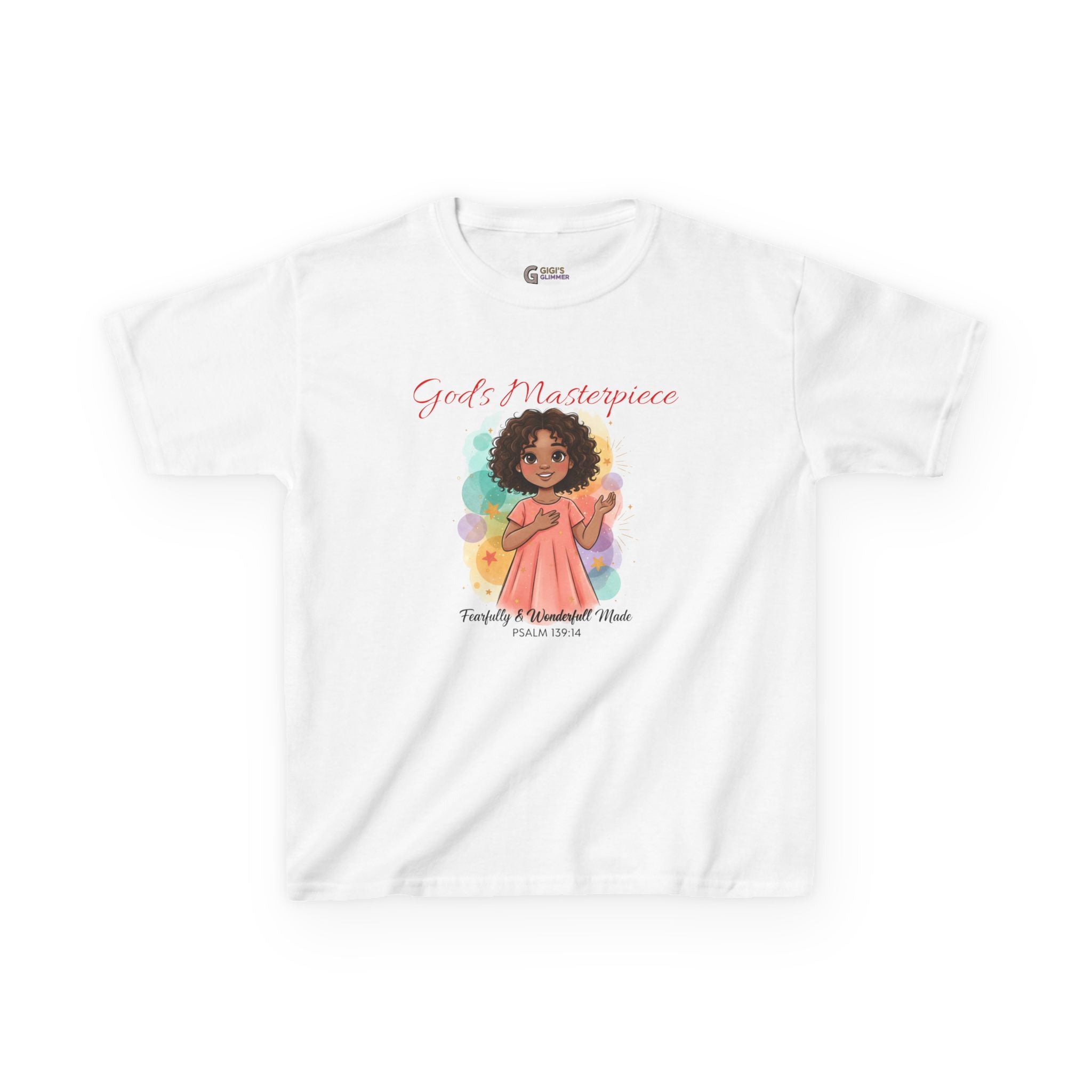 Kids Tee — 'Family & Friends' Cute Girl Illustration Shirt