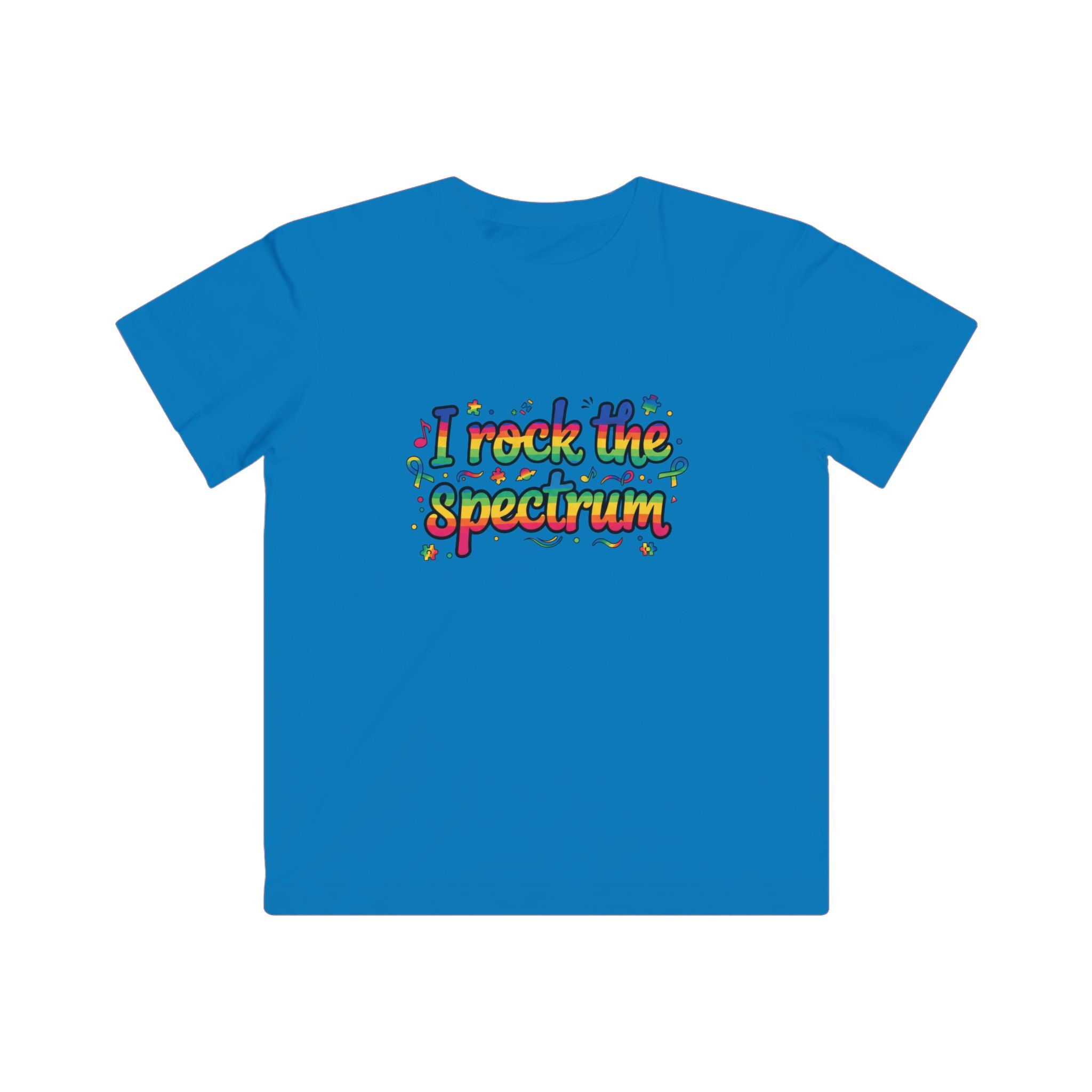 Kids Tee — "I Rock the Spectrum" Rainbow Neurodiversity Autism Awareness Shirt