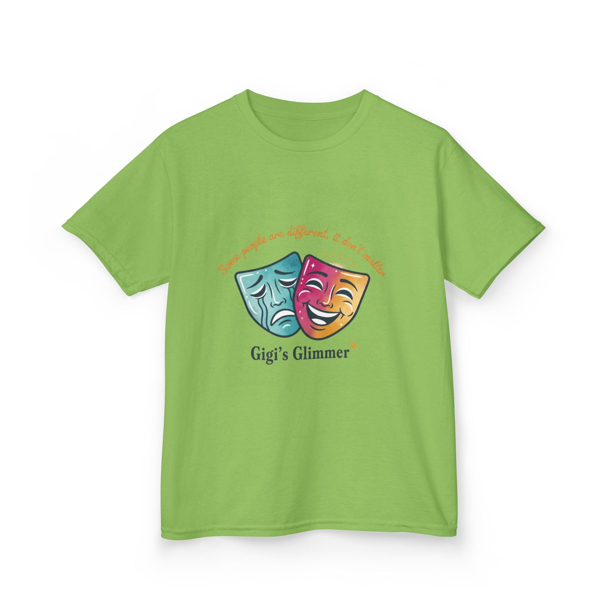 Kids Theater Masks T‑Shirt — "Gigi's Glimmer" Drama Club Tee