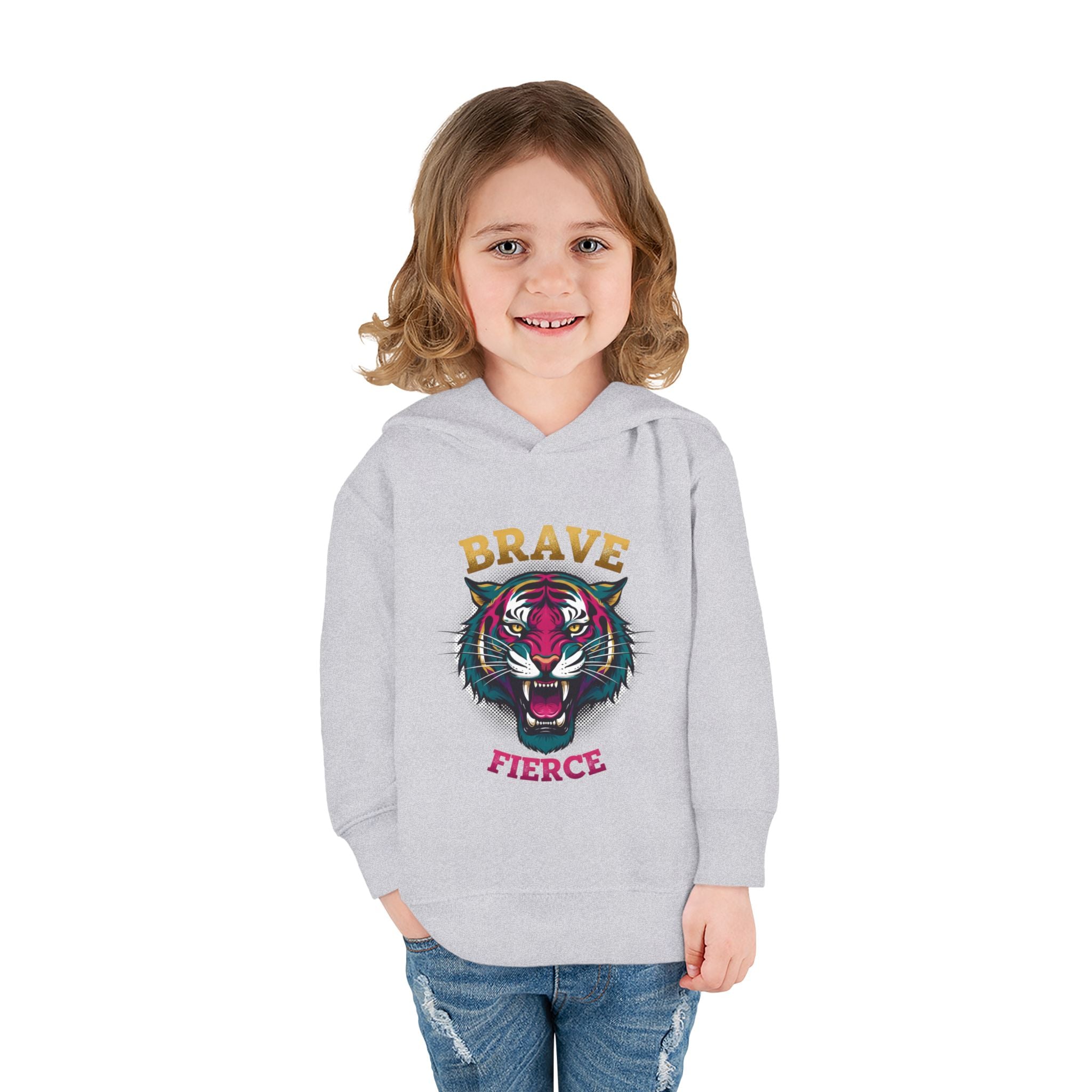 Toddler Hoodie — 'Brave & Fierce' Tiger Pullover (Built for a Different Jungle)