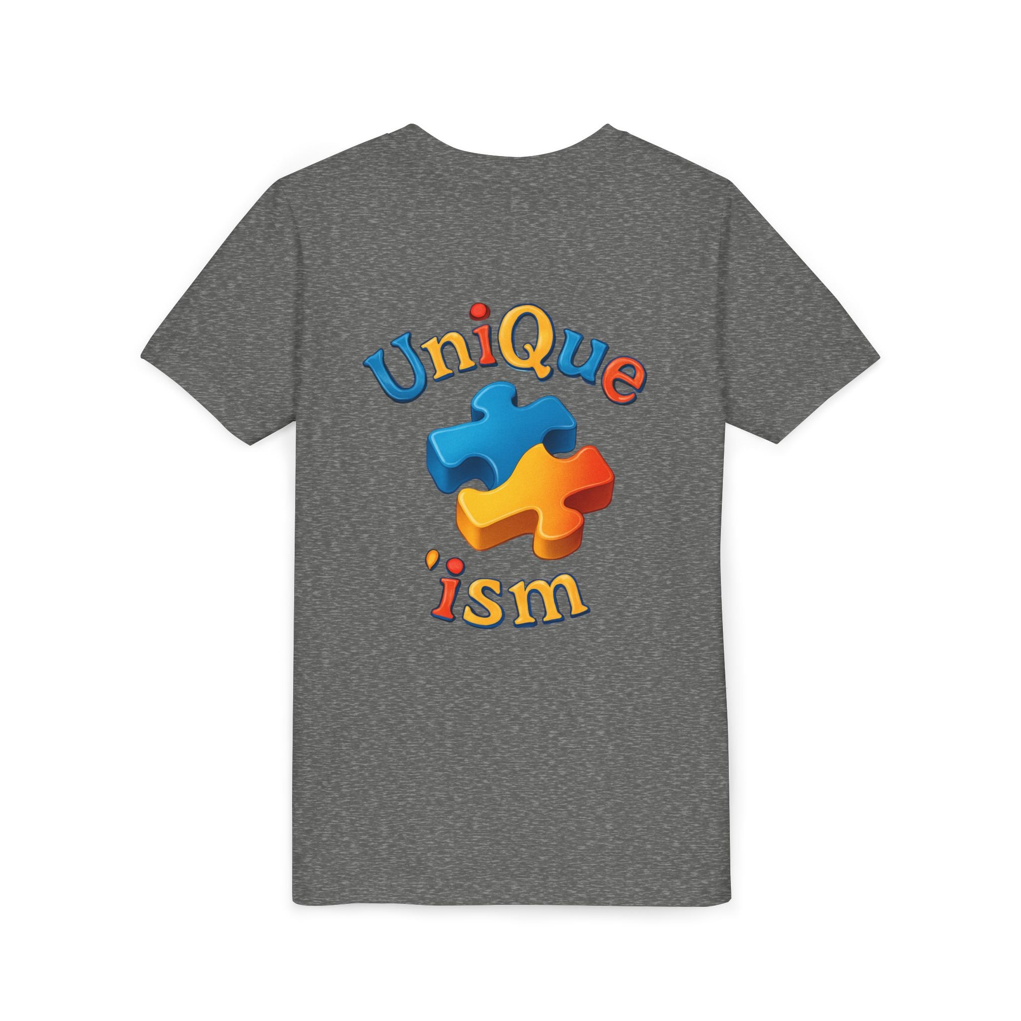 Autism Support Youth Tee — "NonVerbal Not Deaf" & Puzzle Piece "Unique'ism"