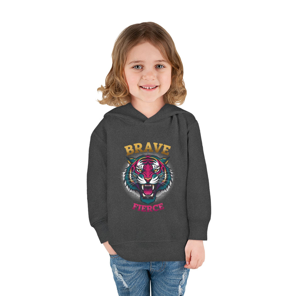 Toddler Hoodie — 'Brave & Fierce' Tiger Pullover (Built for a Different Jungle)