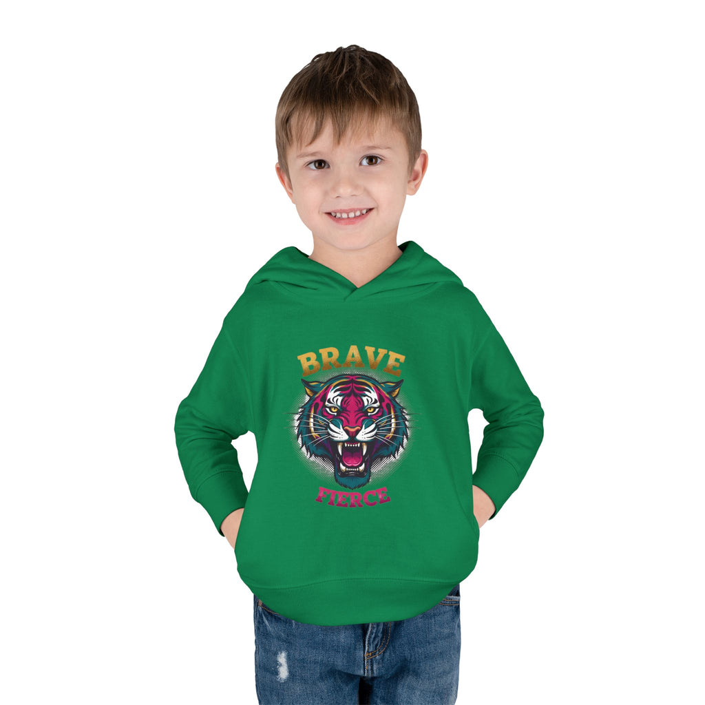 Toddler Hoodie — 'Brave & Fierce' Tiger Pullover (Built for a Different Jungle)