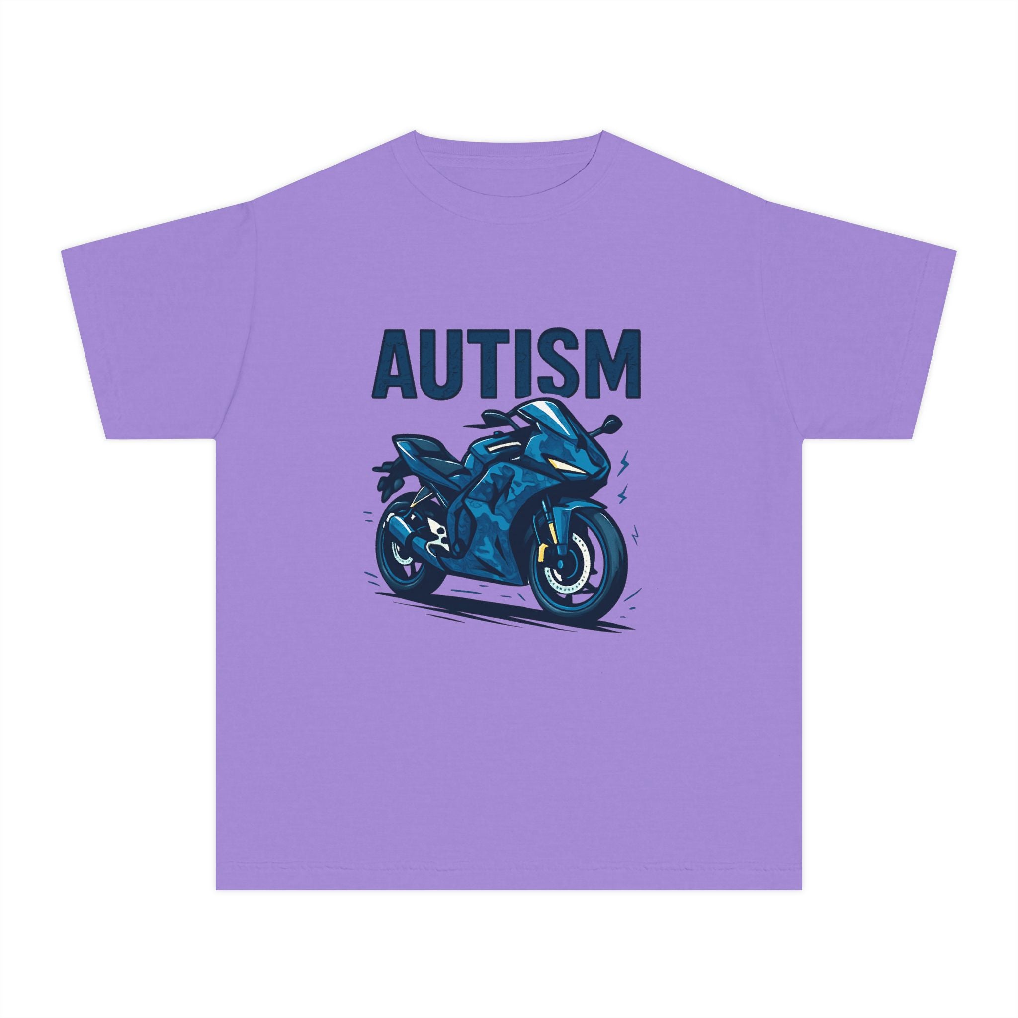 Autism Motorcycle Youth Tee – "Unique'ism: Built for the Ride"