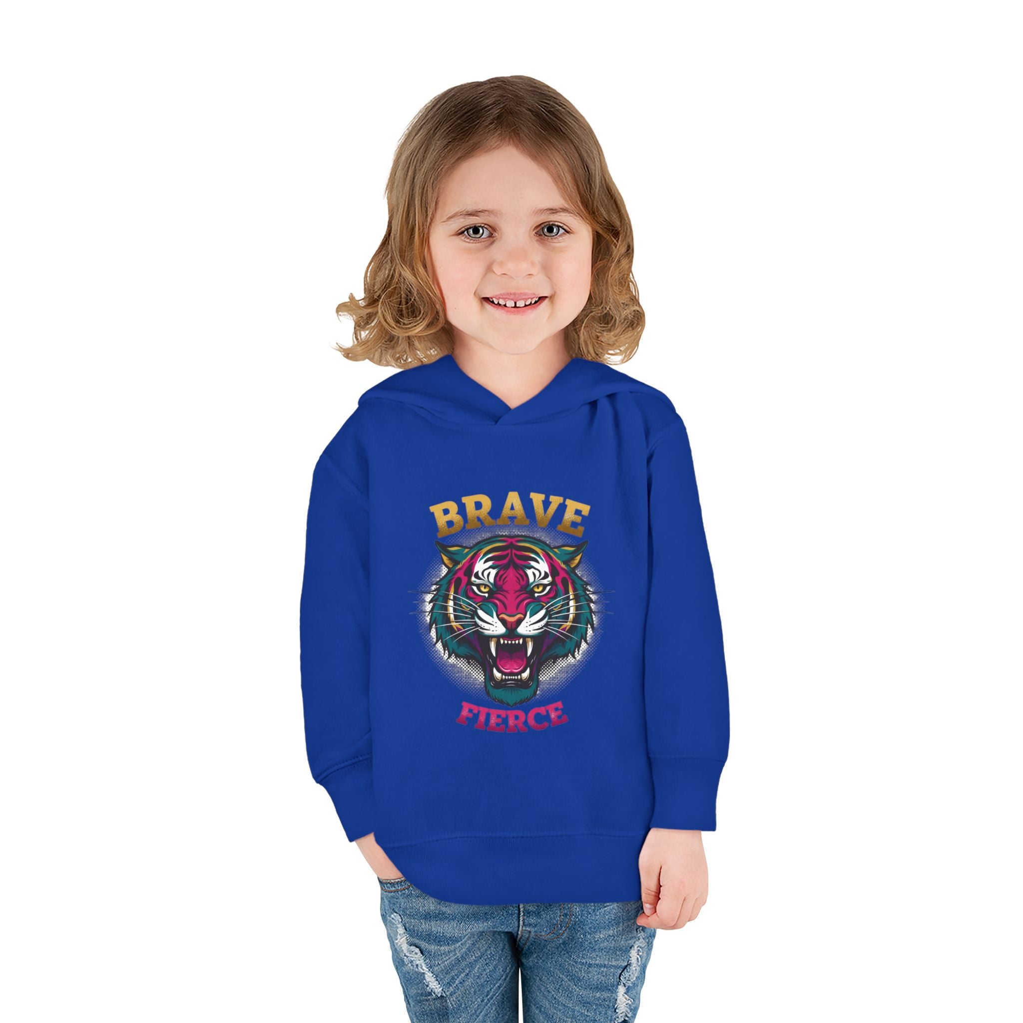 Toddler Hoodie — 'Brave & Fierce' Tiger Pullover (Built for a Different Jungle)