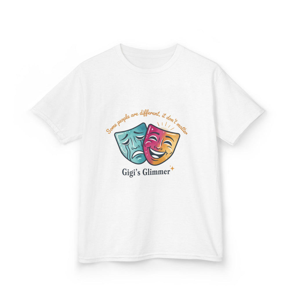 Kids Theater Masks T‑Shirt — "Gigi's Glimmer" Drama Club Tee