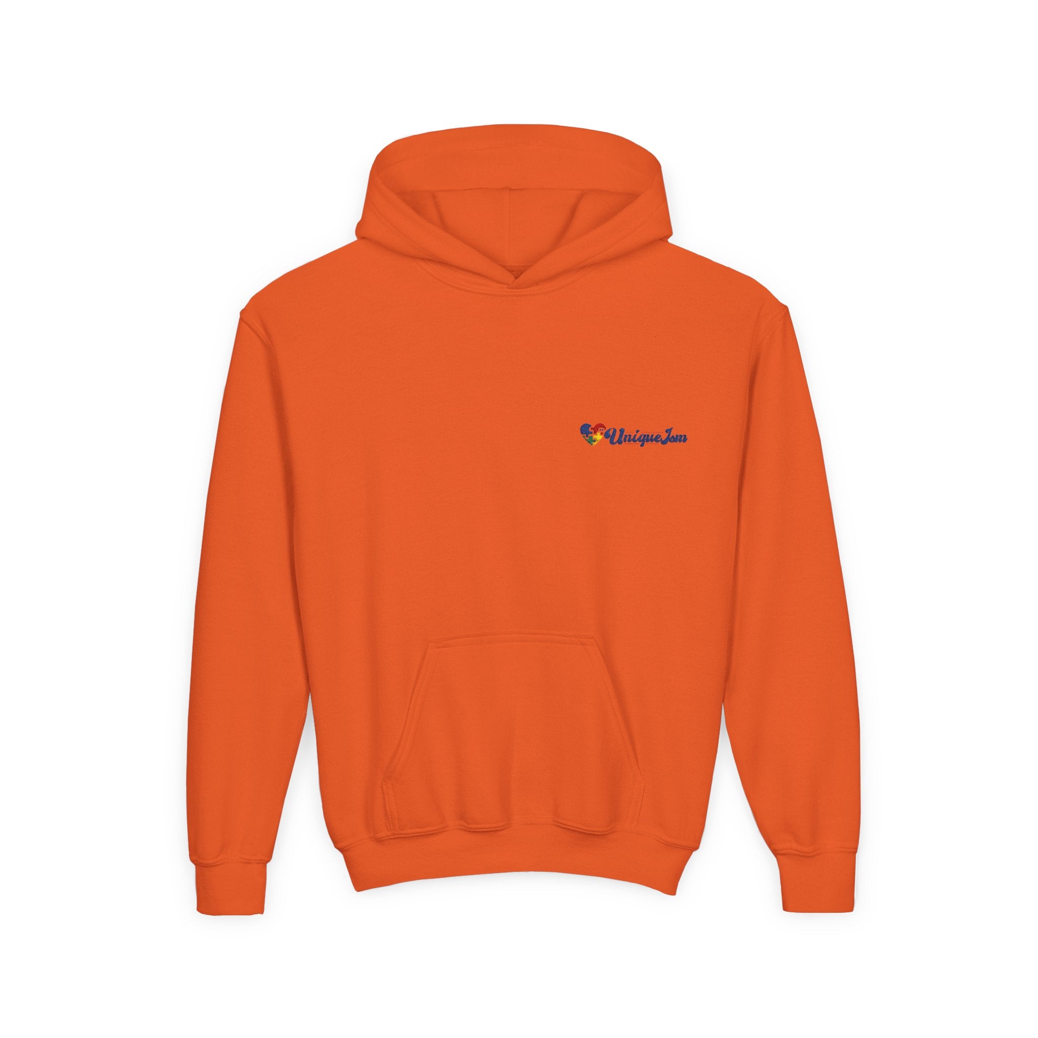 Youth Orange Hoodie with Mini Sailing Logo
