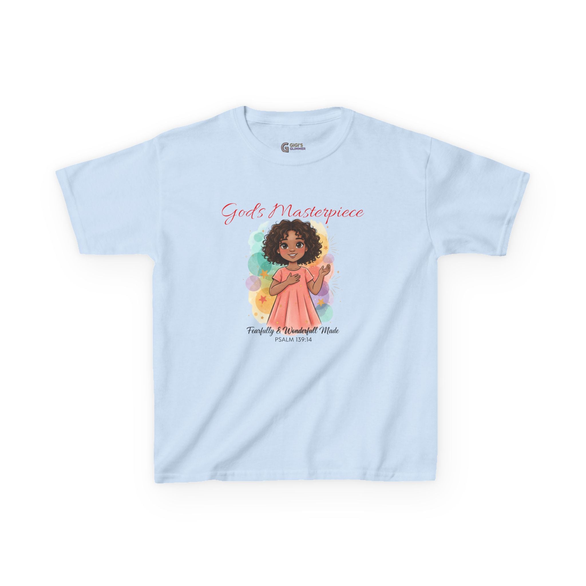 Kids Tee — 'Family & Friends' Cute Girl Illustration Shirt