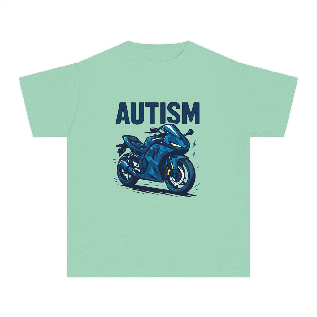 Autism Motorcycle Youth Tee – "Unique'ism: Built for the Ride"