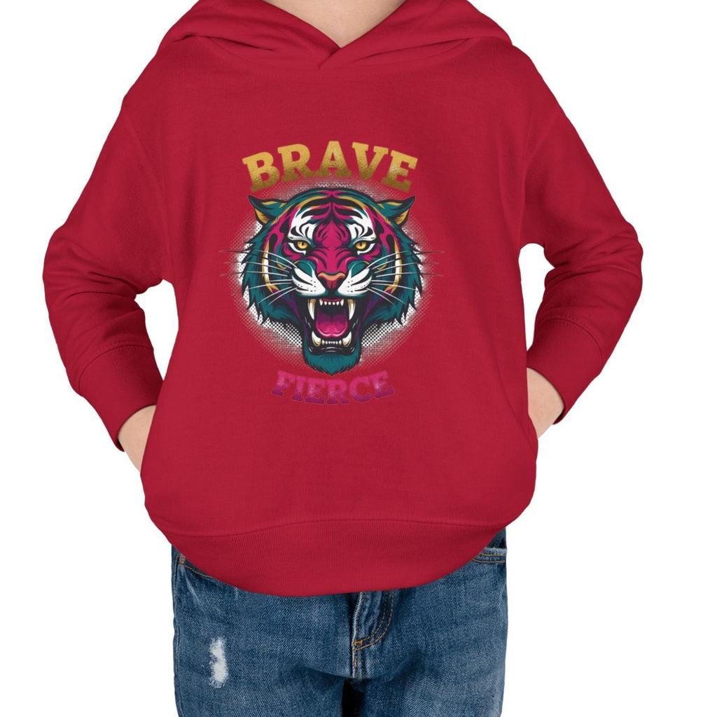 Toddler Hoodie — 'Brave & Fierce' Tiger Pullover (Built for a Different Jungle)